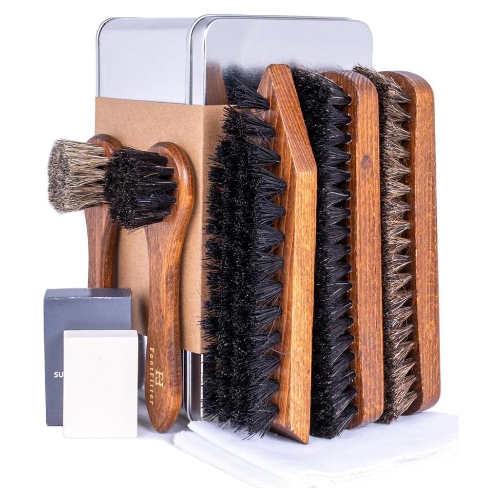 Juego de Cepillos de Cuidado de Zapatos FootFitter Premium