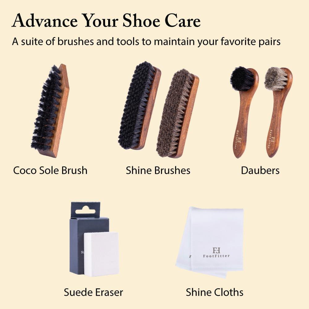 Juego de Cepillos de Cuidado de Zapatos FootFitter Premium