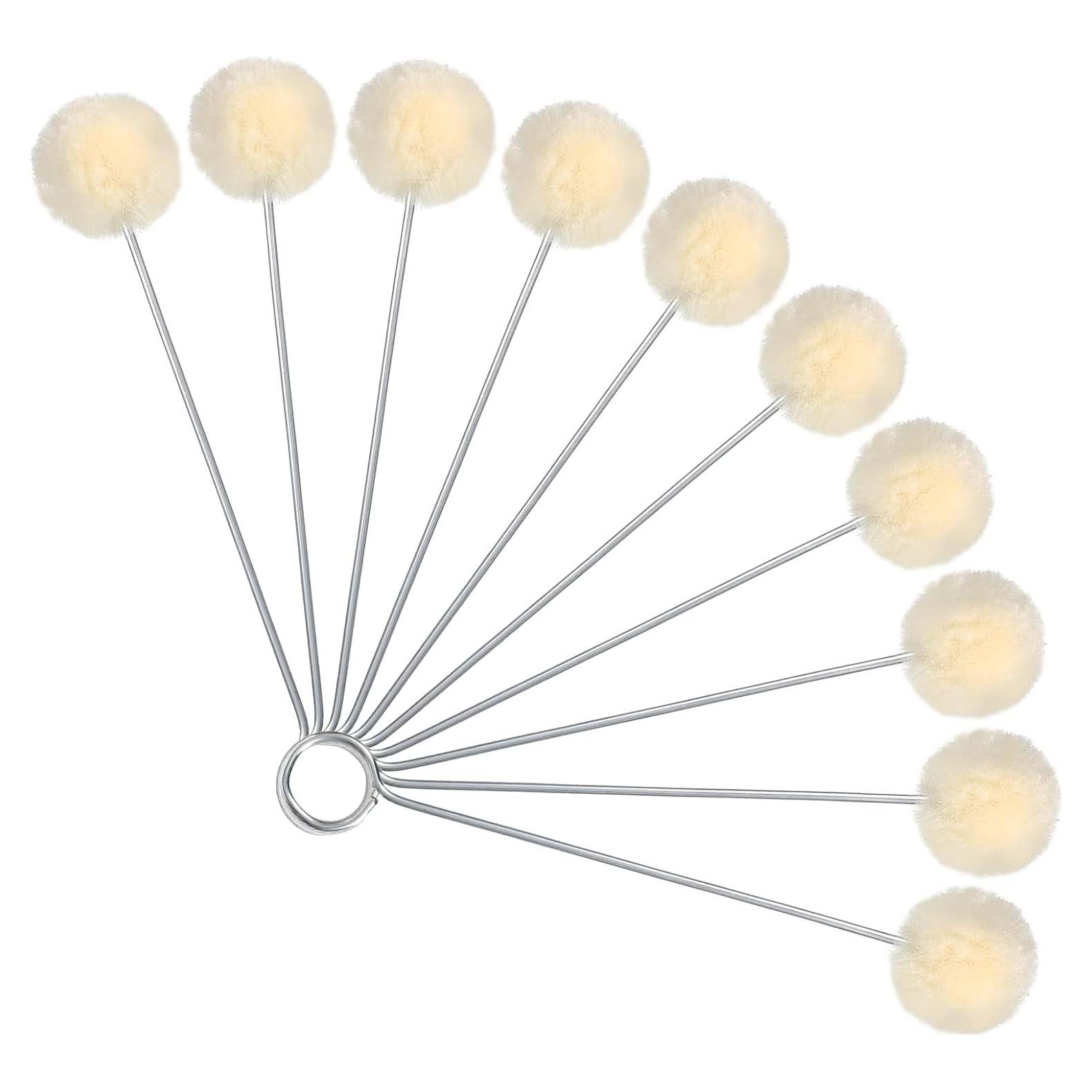 10 Cepillos de Bola de Lana para Tinte de Cuero Psyqtsuary