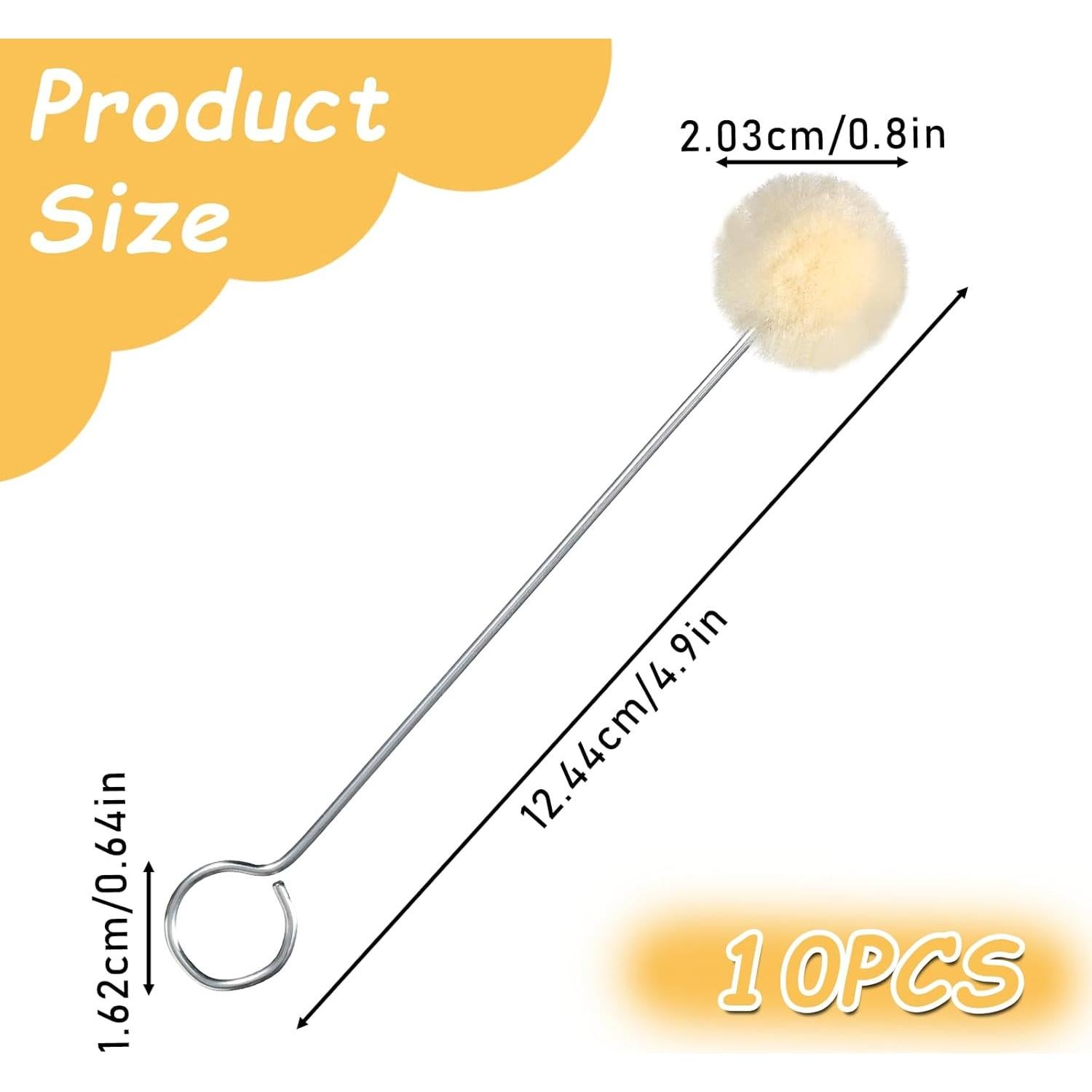 10 Cepillos de Bola de Lana para Tinte de Cuero Psyqtsuary