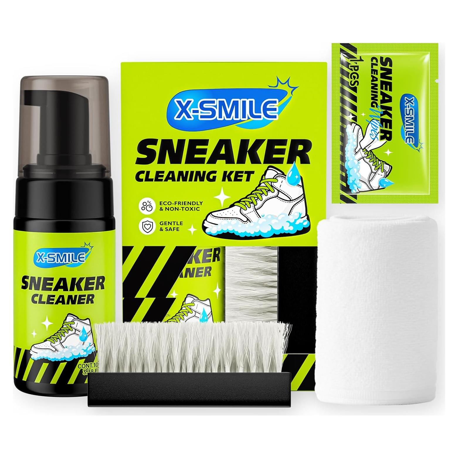Kit de Limpieza de Zapatos X-SMILE 4 Piezas para Ante y Cuero