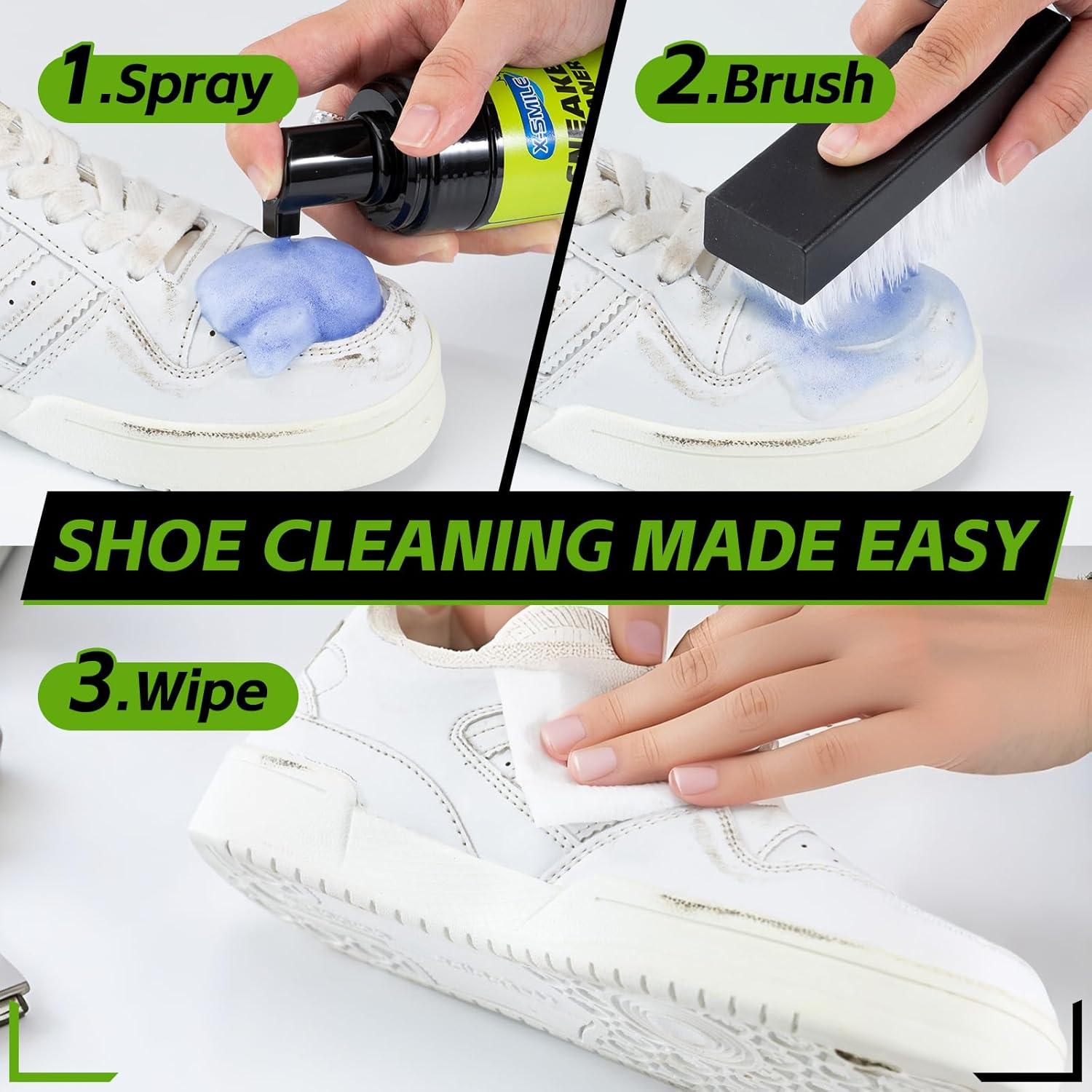 Kit de Limpieza de Zapatos X-SMILE 4 Piezas para Ante y Cuero