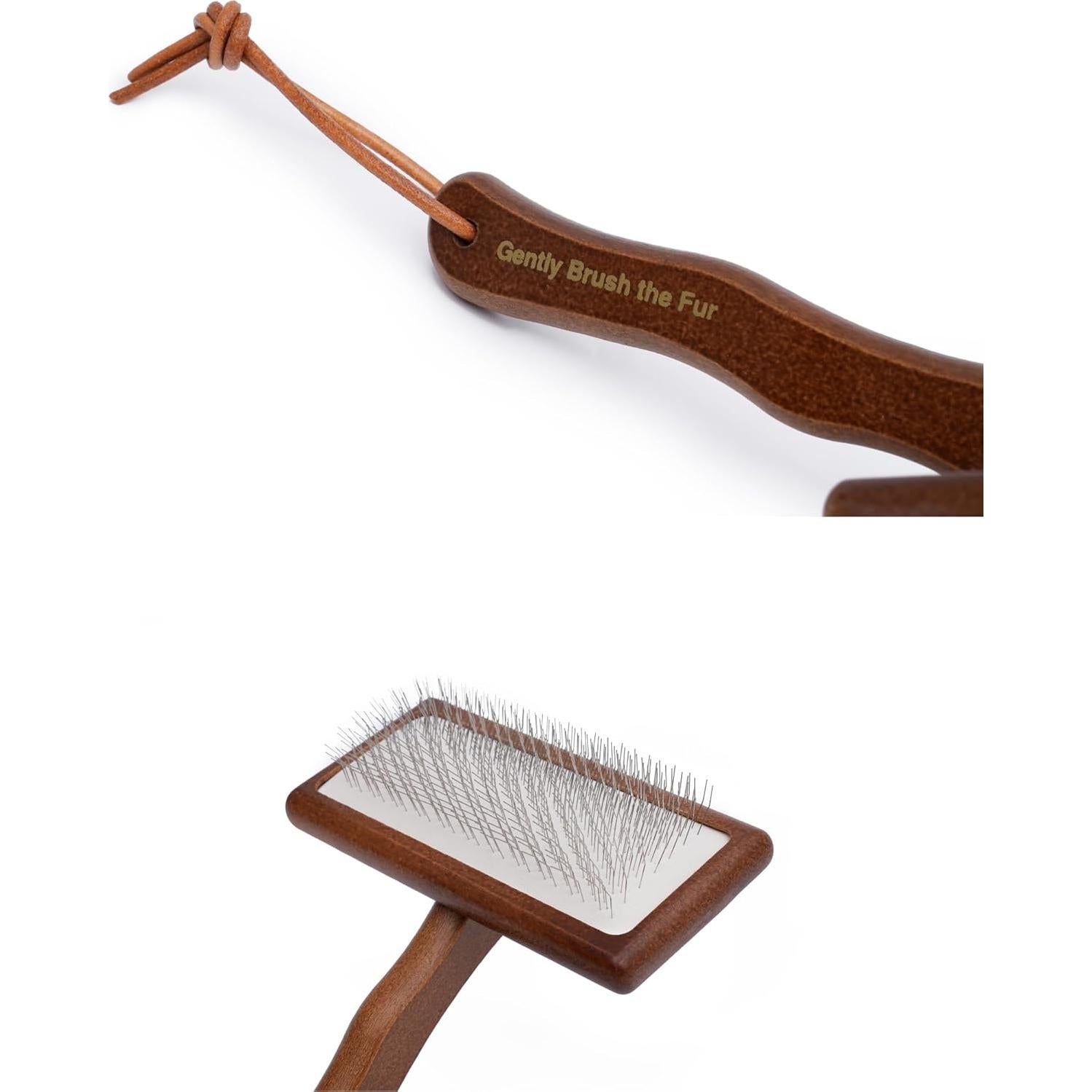 Cepillo para Alfombras de Piel de Oveja WaySoft con Mango de Madera