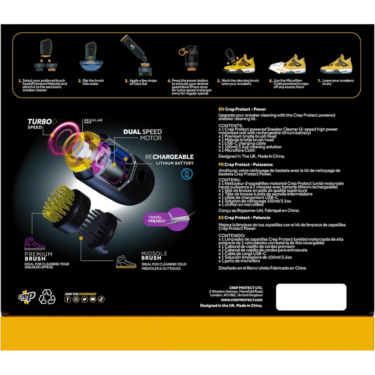 Kit de limpieza eléctrica Crep Protect Power para zapatillas