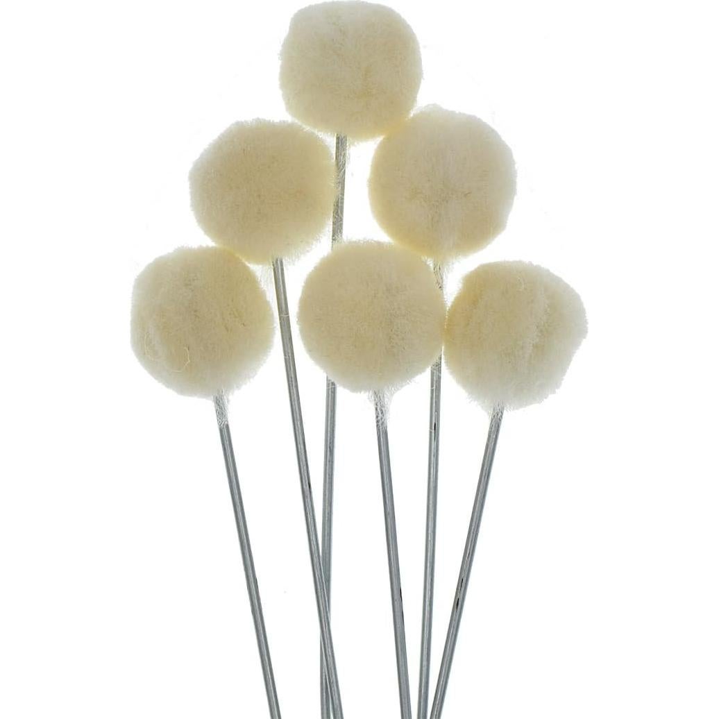 50 Piezas Cepillos de Bola de Lana YOKIND para Teñir y Manualidades