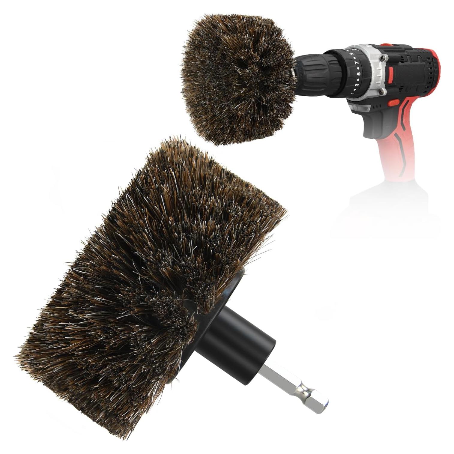 Cepillo de pelo de caballo DkOvn para taladro 0.64cm suave