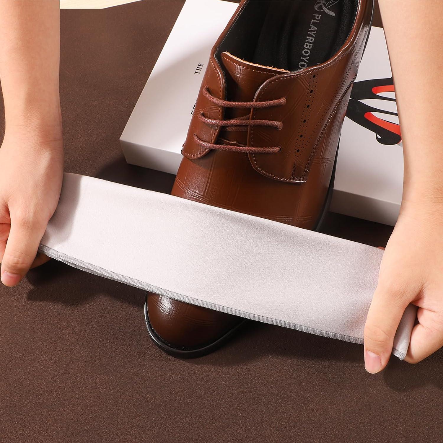 Kit de Cuidado para Zapatos CQSYWQING - 4 Piezas con Cepillo de Pelo de Caballo