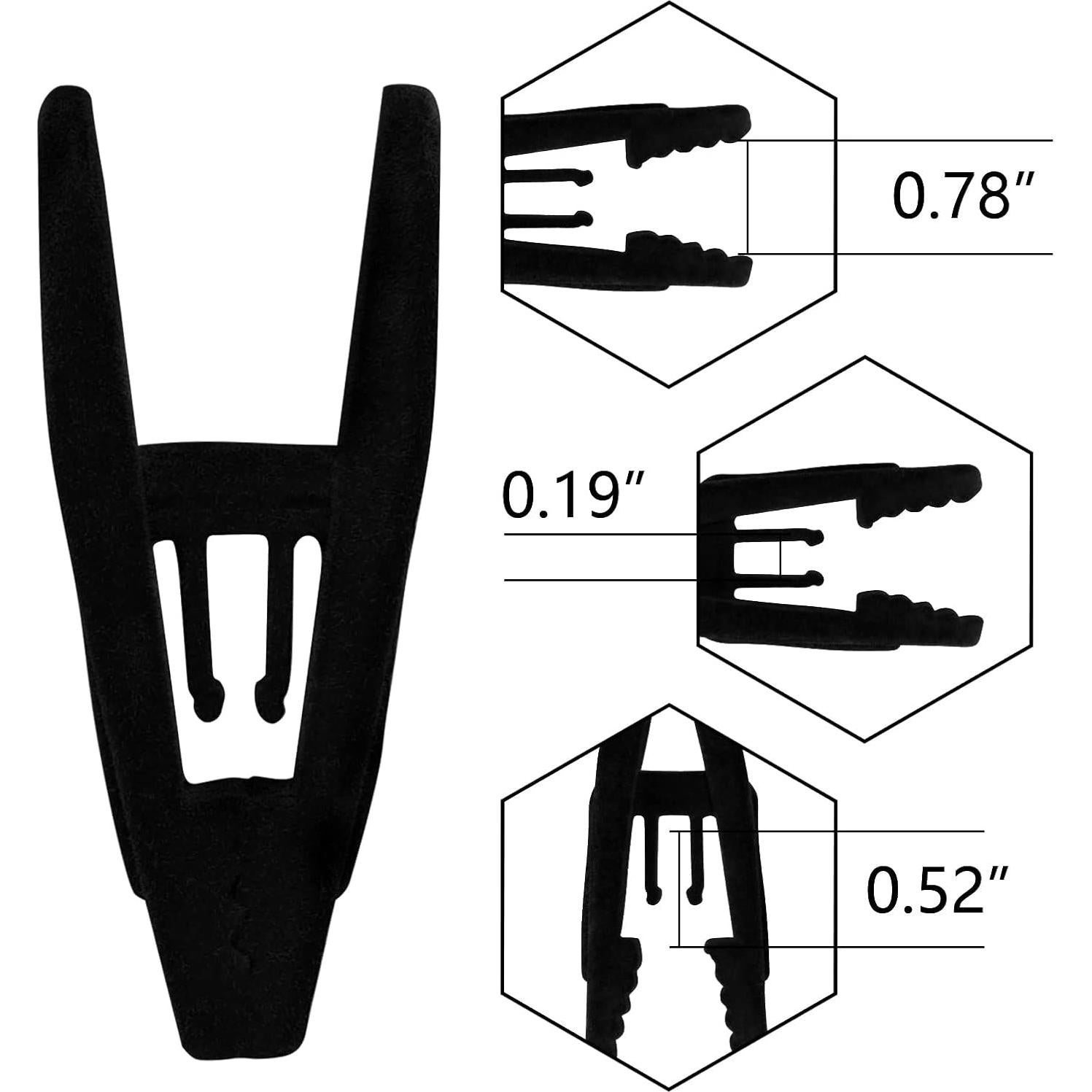 Pinzas de Terciopelo Tinfol 24 Piezas Negras para Ropa