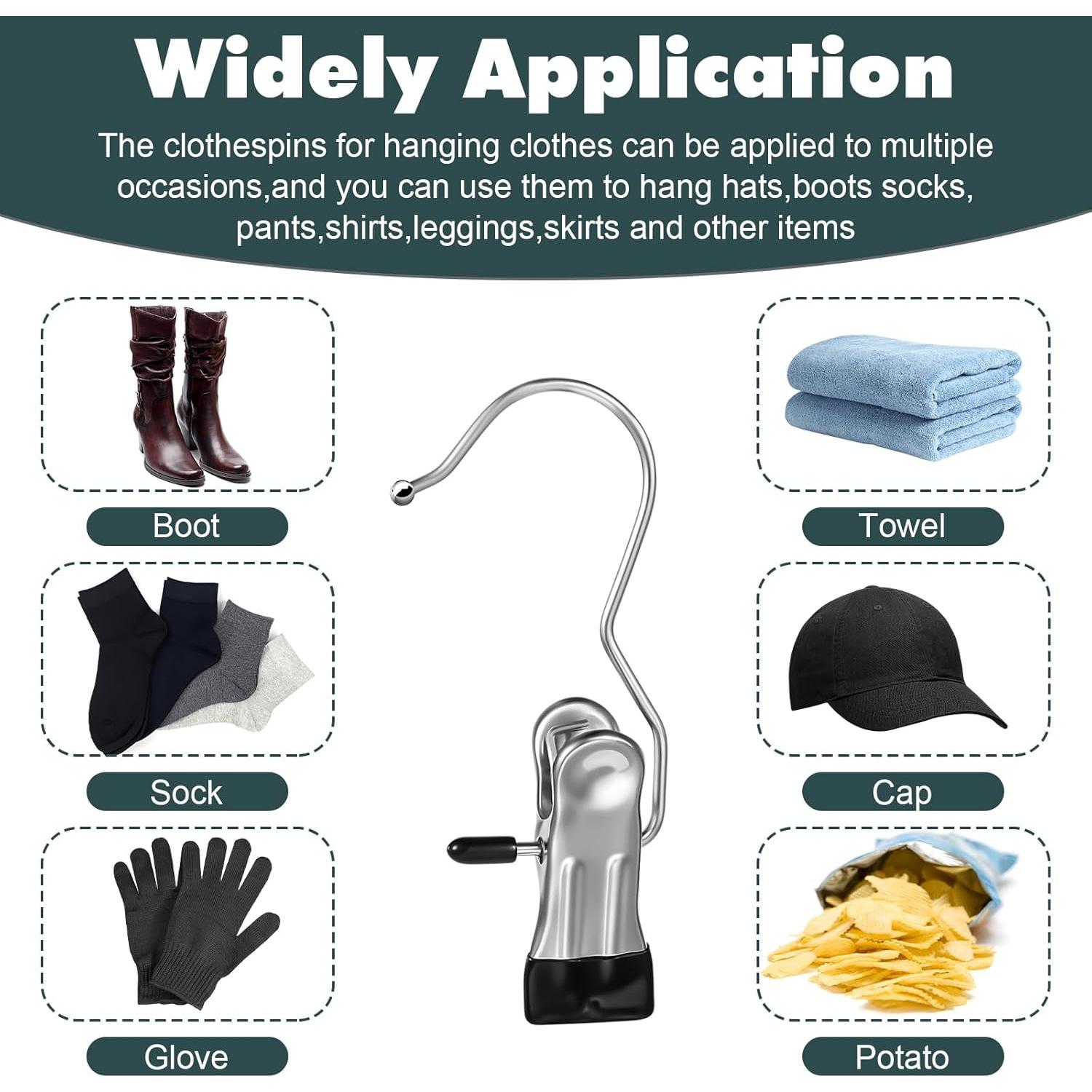 Clips de Percha YUXIANLB - 50 Piezas Acero Inoxidable