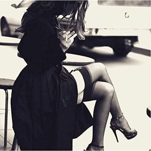 Clip de Medias Ajustable Erioctry - 1 Par Negro con Cierre de Metal