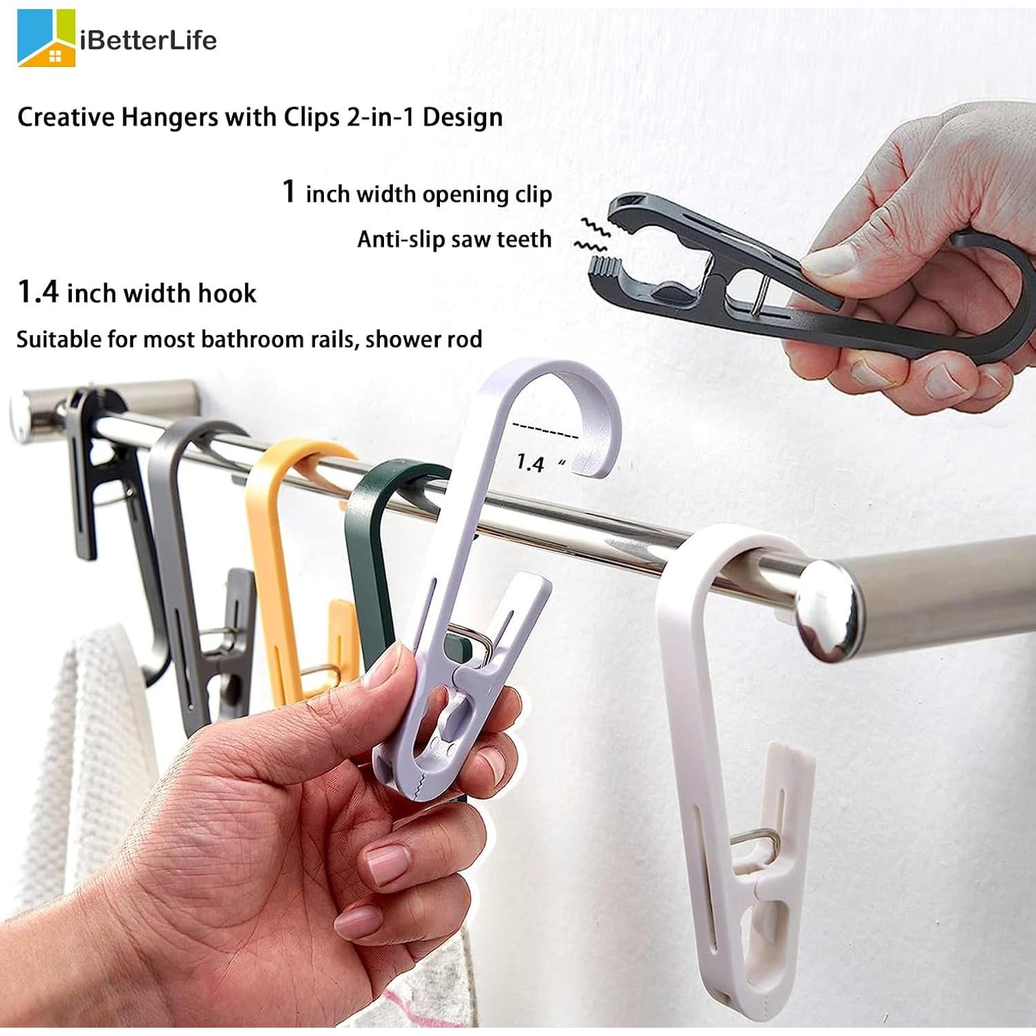 Ganchos Colgantes iBetterLife 4Pcs Clips Ropa Alta Resistencia