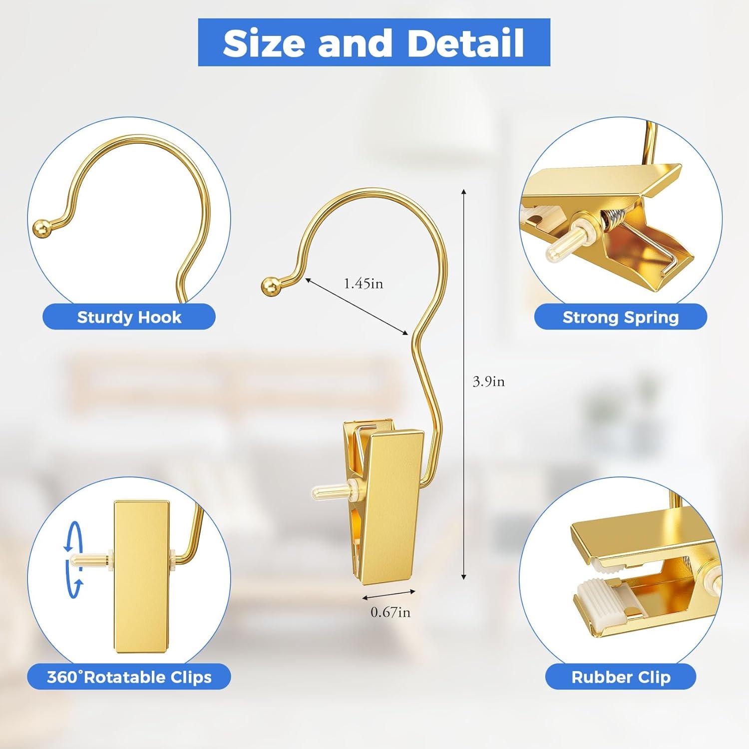 30 Ganchos Dorados para Botas y Ropa Eunhdet - Antideslizantes