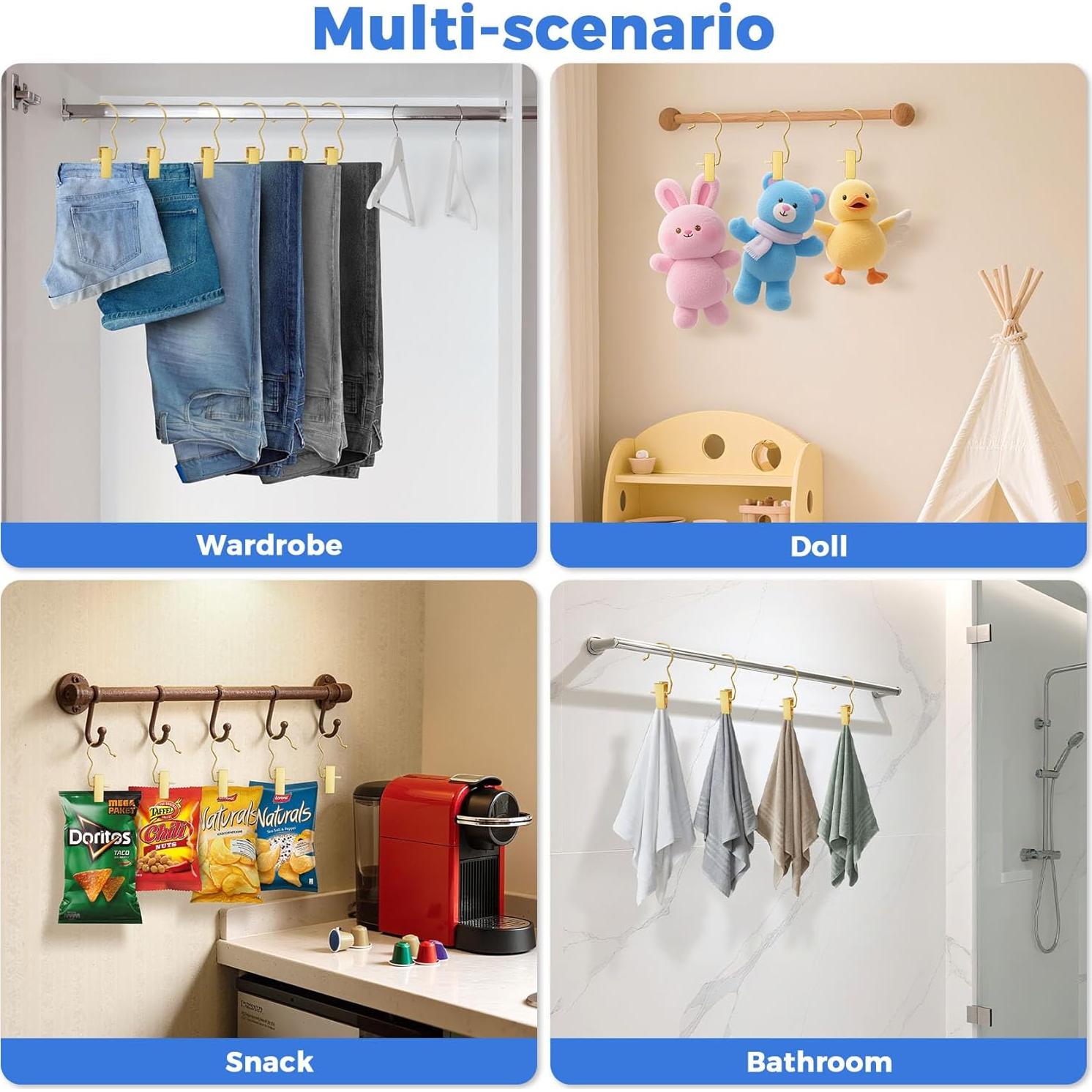 30 Ganchos Dorados para Botas y Ropa Eunhdet - Antideslizantes