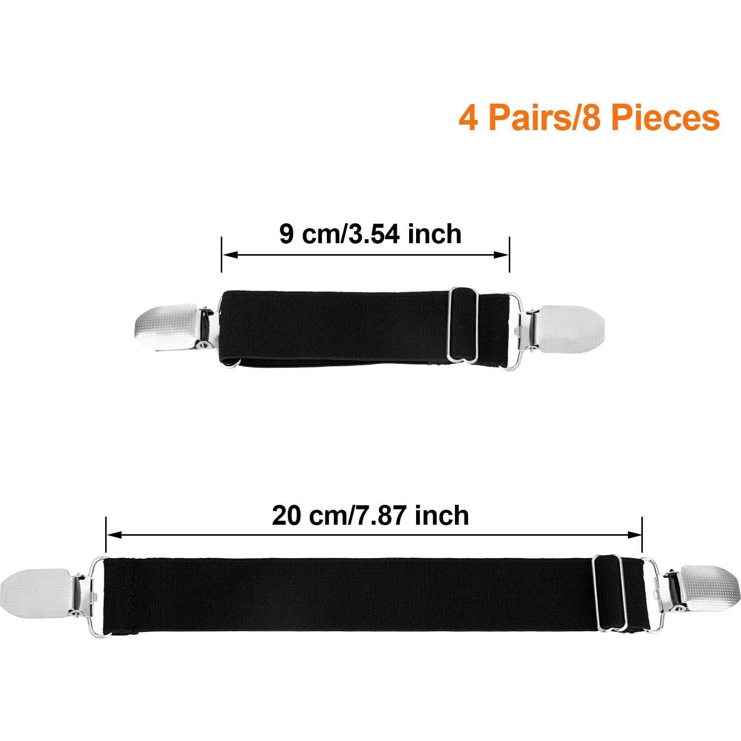 Clips de Garter Boao 8 Pcs Ajustables para Botas y Pantalones