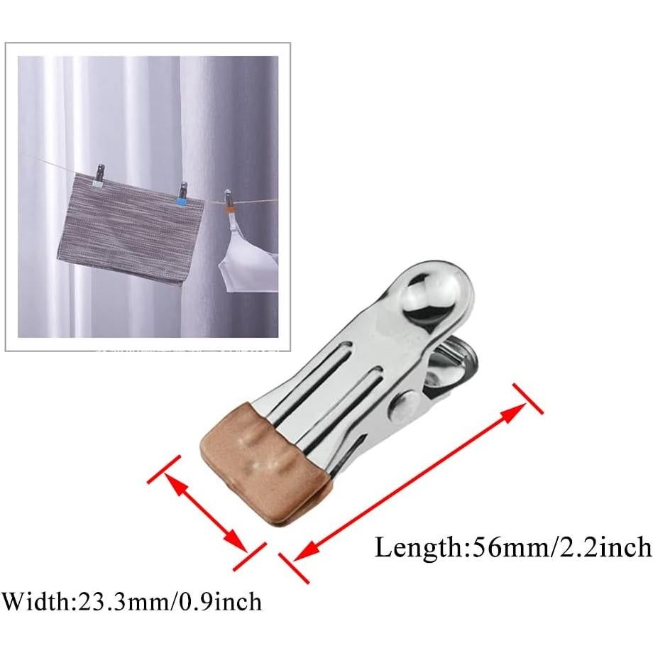 Pinzas de Acero Inoxidable Hahiyo para Ropa Doradas 7PCS
