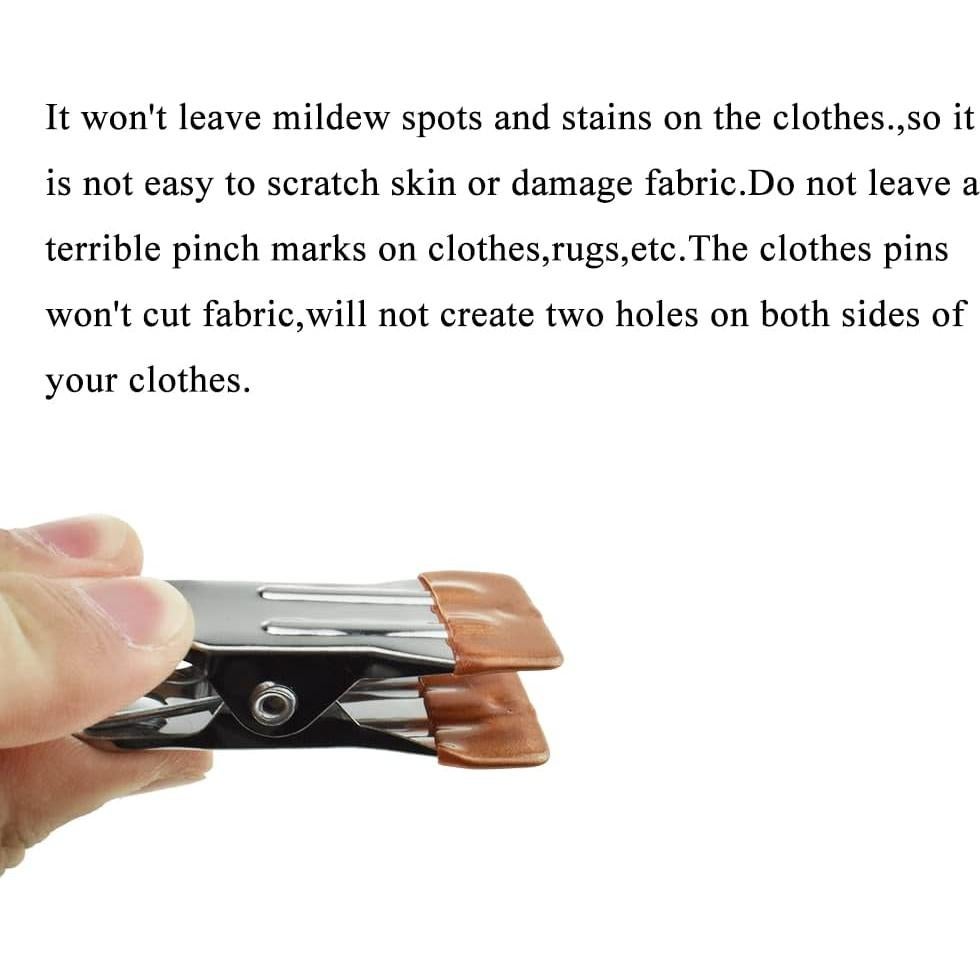 Pinzas de Acero Inoxidable Hahiyo para Ropa Doradas 7PCS