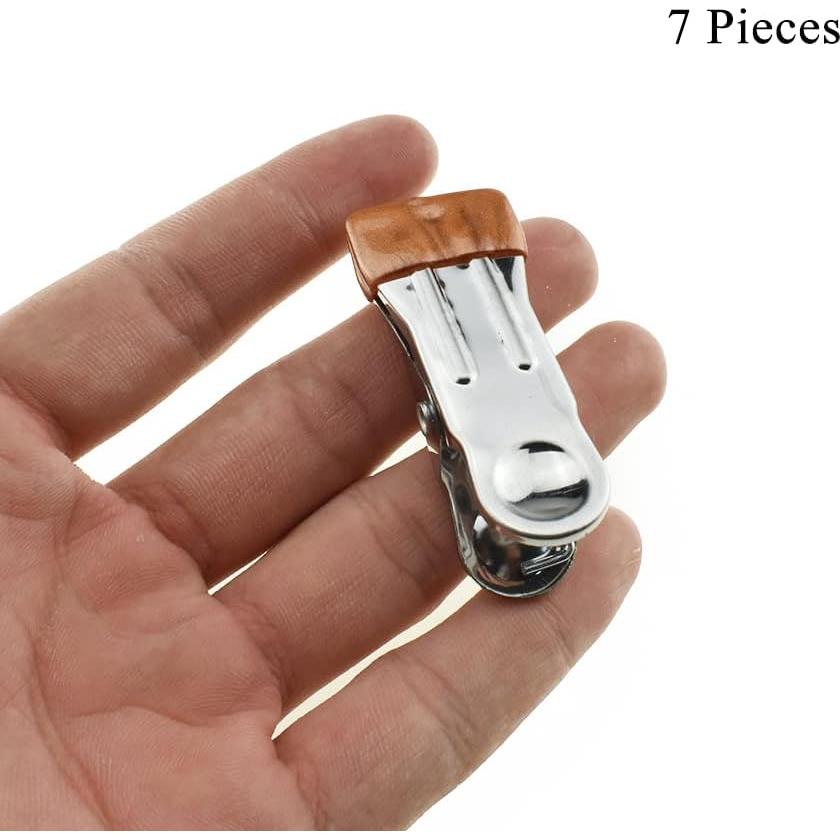 Pinzas de Acero Inoxidable Hahiyo para Ropa Doradas 7PCS