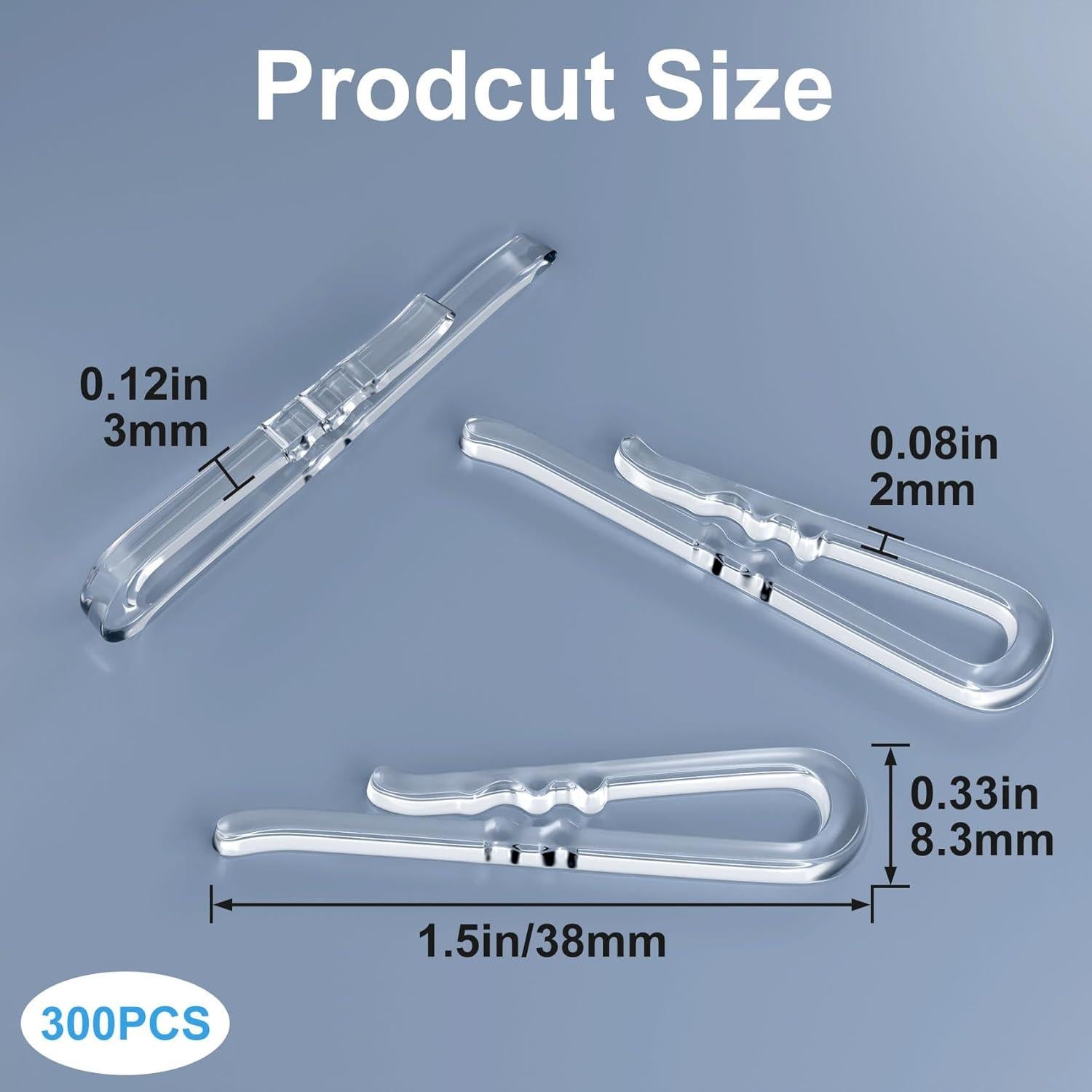 300 Clips de Cocodrilo Transparentes SmallCat - Plástico Premium