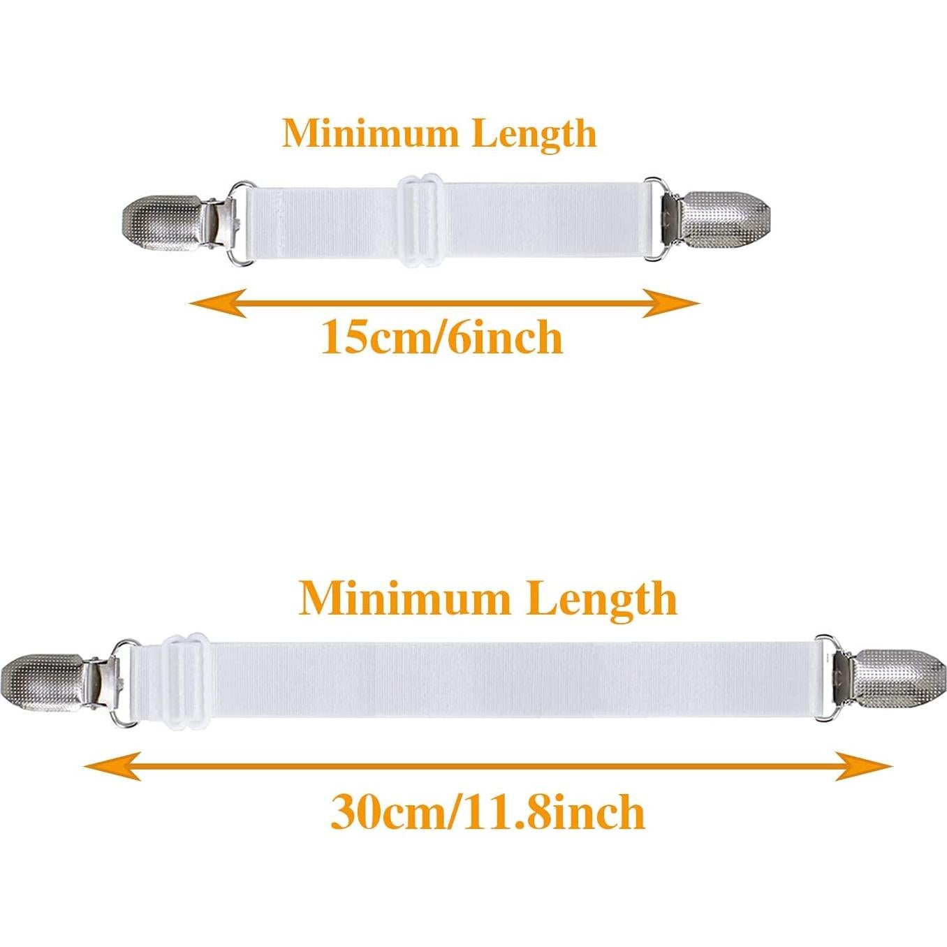 Clip para Medias Ajustable Wewillwin - 8 Pcs, Elástico, Blanco