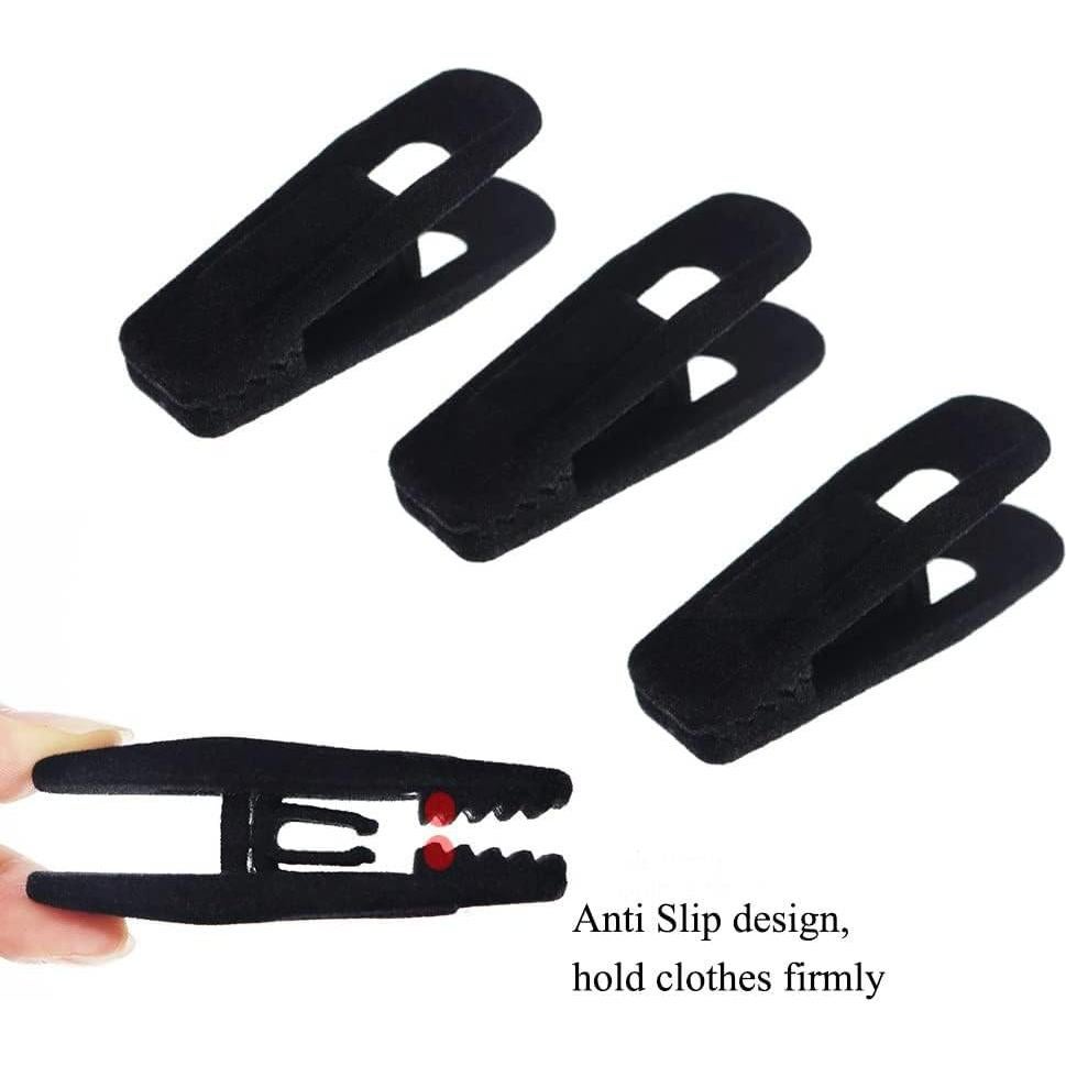 Ganchos de Terciopelo Negro TOFIIGREM 40 Piezas Clips Antideslizantes