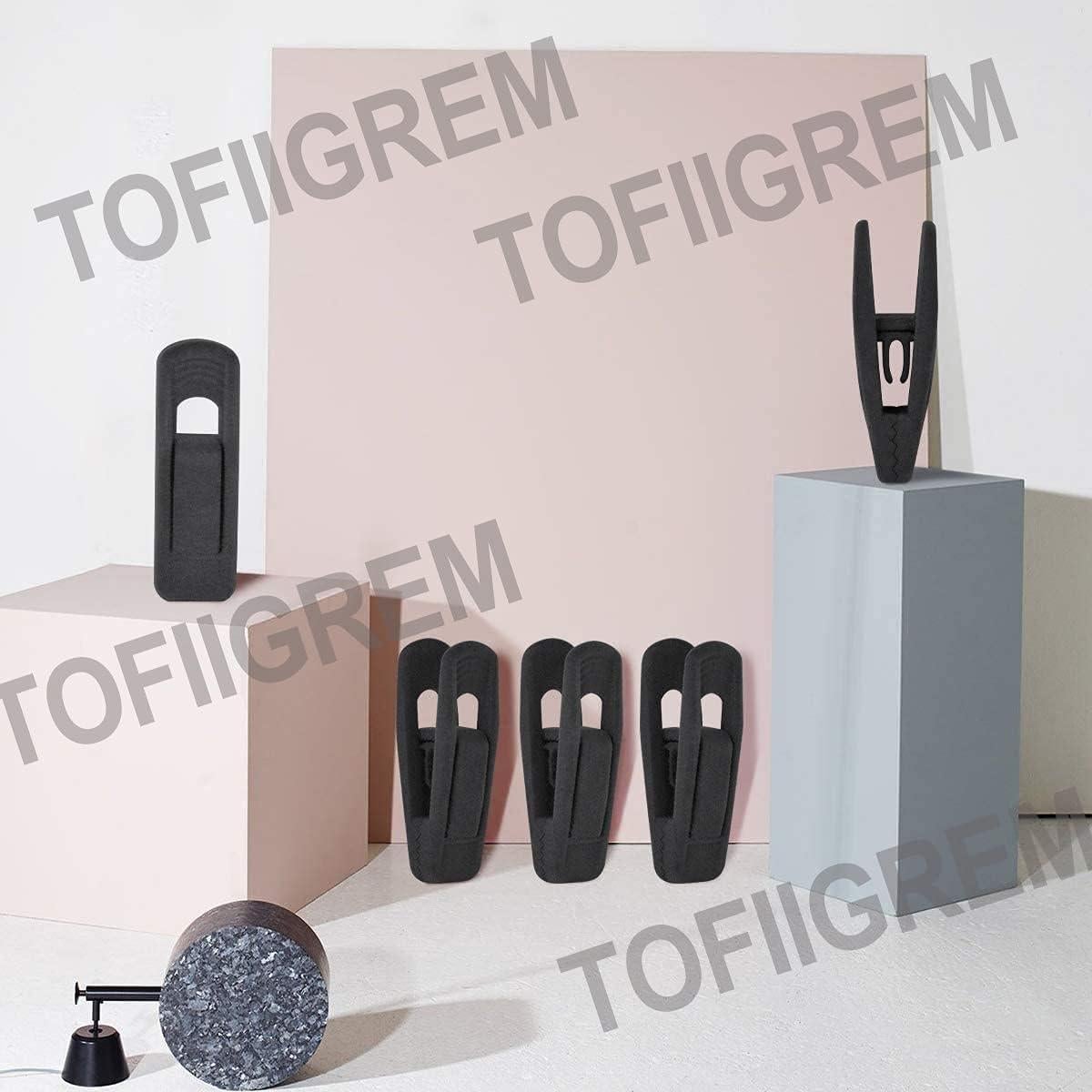 Ganchos de Terciopelo Negro TOFIIGREM 40 Piezas Clips Antideslizantes