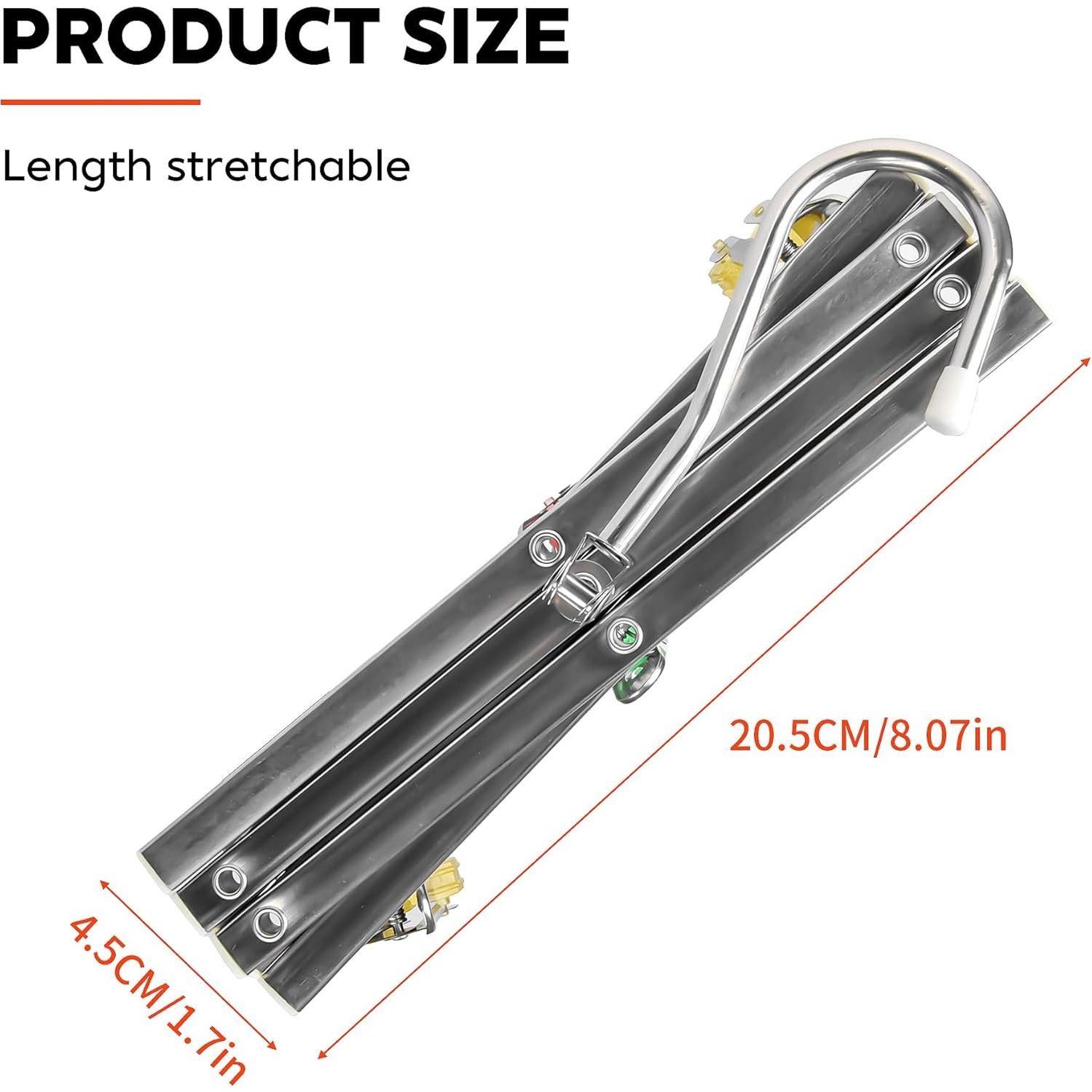 Perchero de Secado Plegable JSFPMC de Acero Inoxidable 10 Ganchos