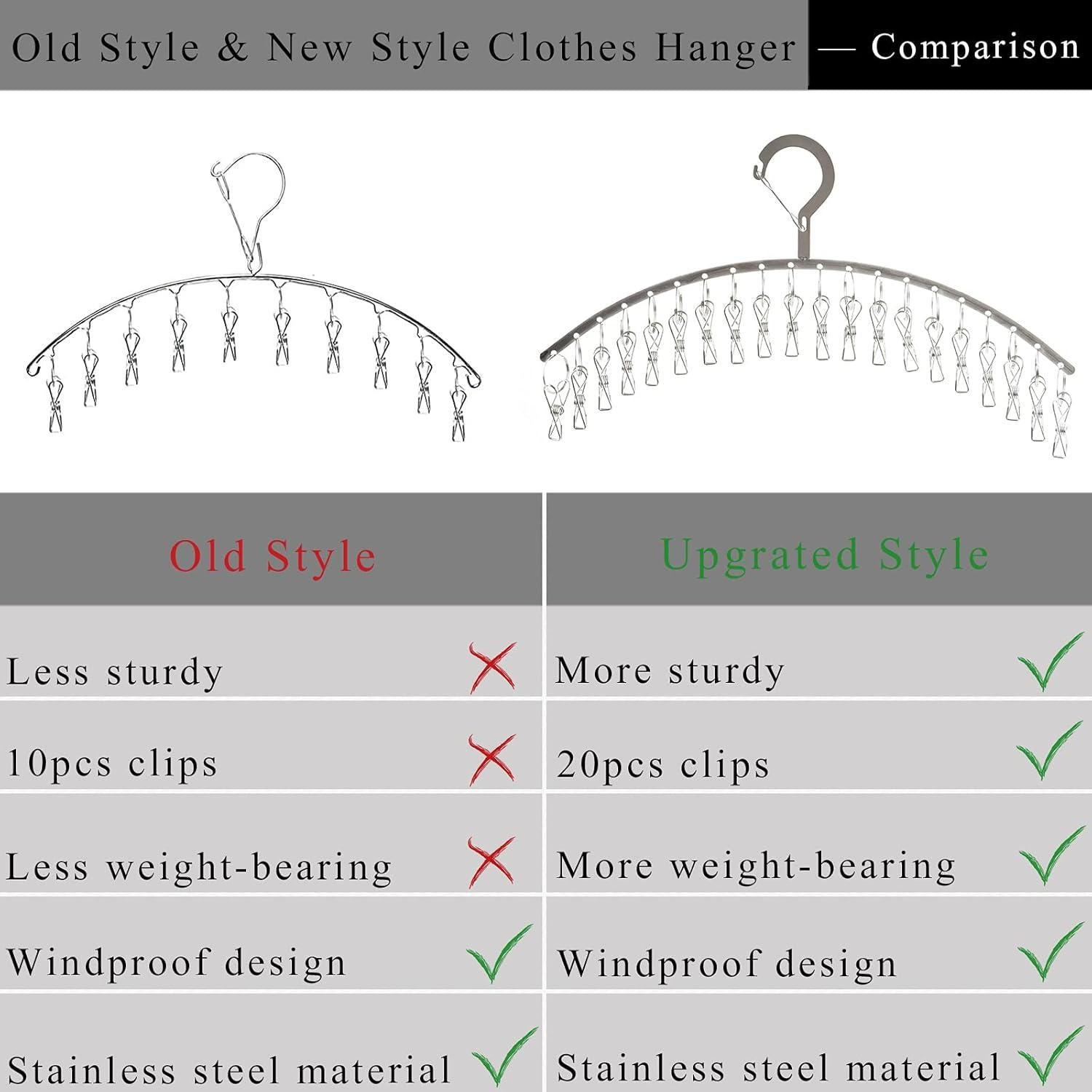 Percheros de Secado de Ropa JDYOOMI Acero Inoxidable 2 Piezas