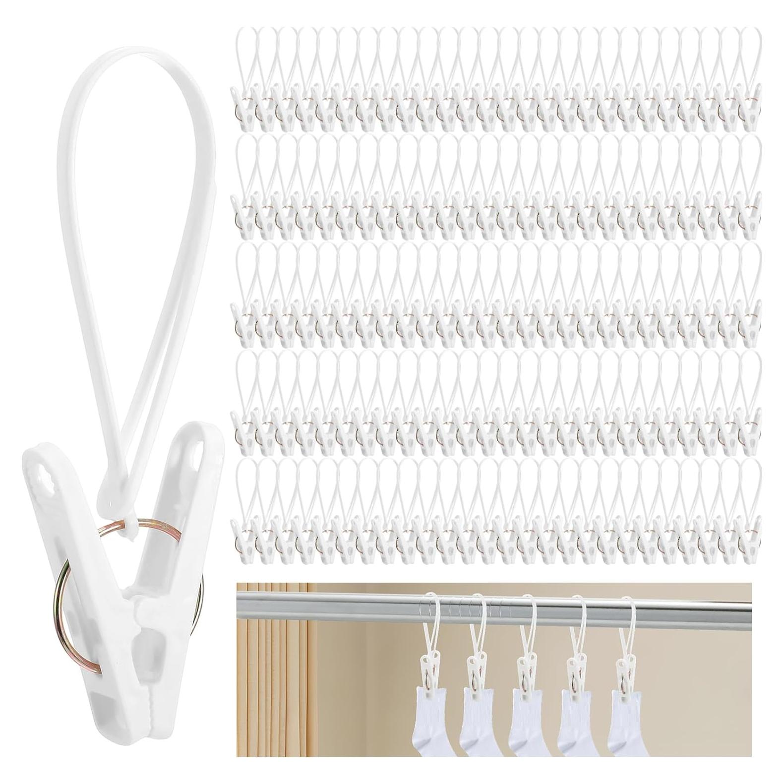 Paquete de 120 Clips de Ropa Multiusos Limbeuuu Blanco