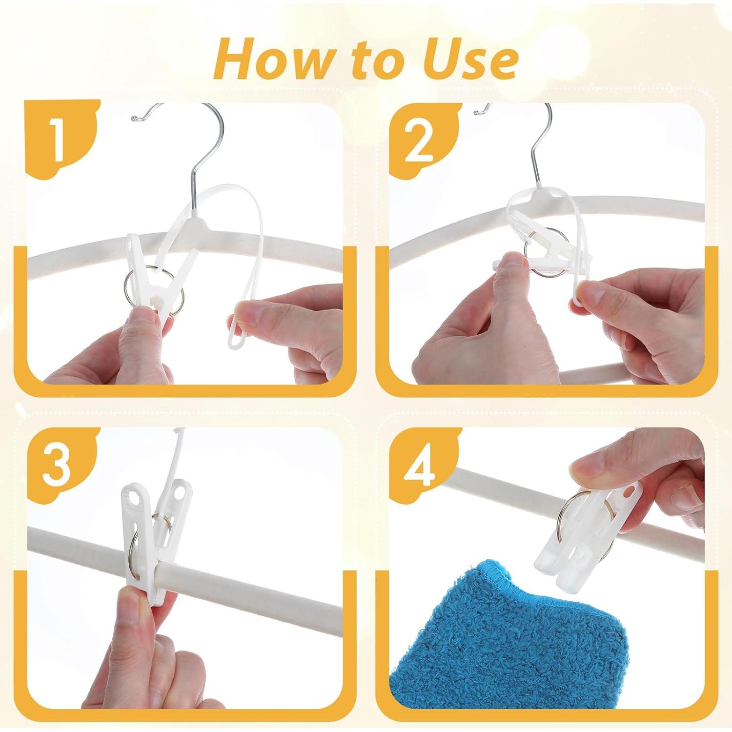 Paquete de 120 Clips de Ropa Multiusos Limbeuuu Blanco