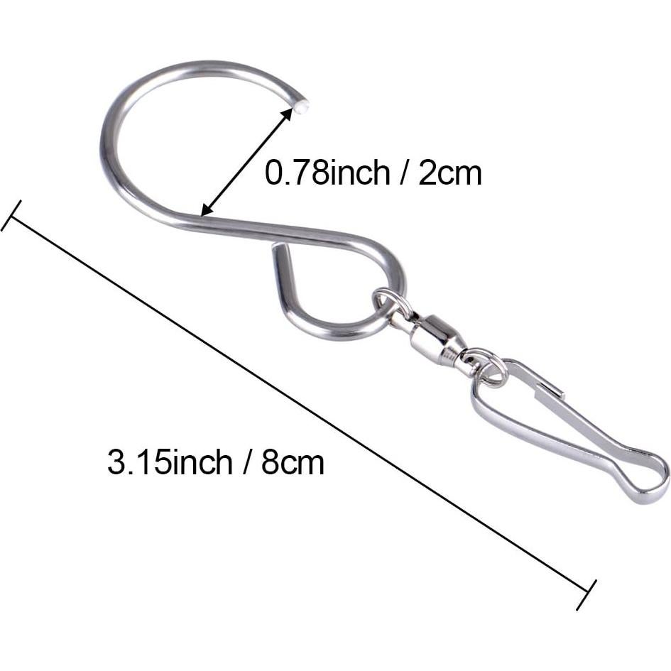 Ganchos Giratorios KUUQA para Colgar Molinos de Viento - 6 Piezas