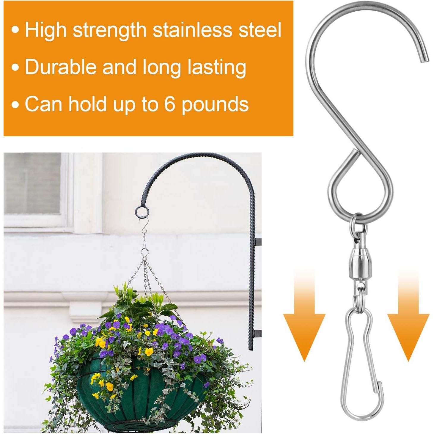 Ganchos Giratorios KUUQA para Colgar Molinos de Viento - 6 Piezas