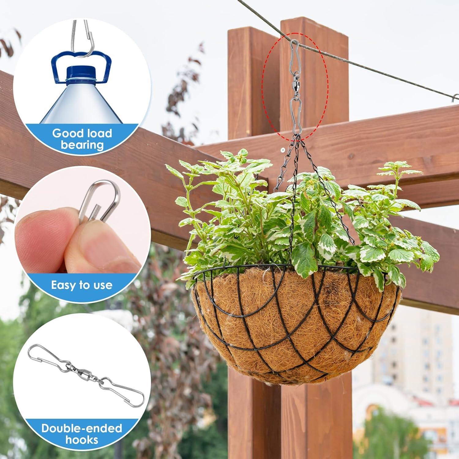 Ganchos Giratorios Aesnoun 360° Acero Inoxidable 5 Pcs