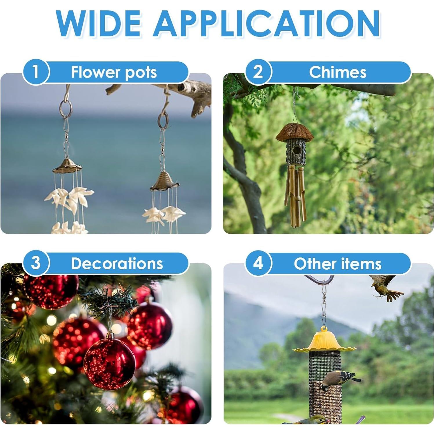 Ganchos Giratorios Aesnoun 360° Acero Inoxidable 5 Pcs