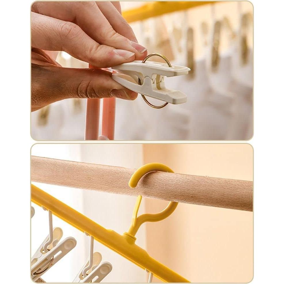 Estante de Secado de Ropa Gofidin 2 Piezas con Clips