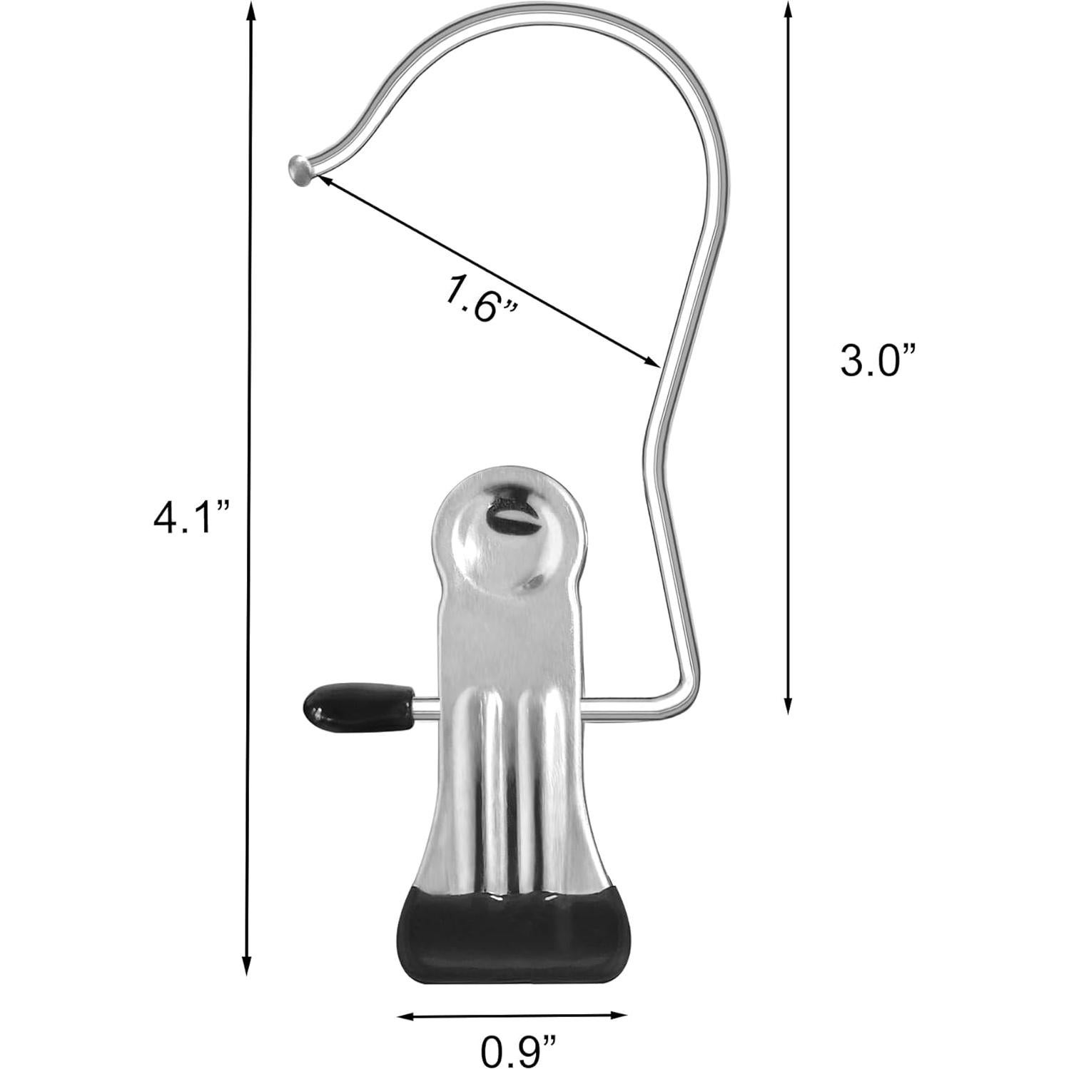 20 Ganchos Colgantes de Acero Inoxidable Quacc 10.4 cm