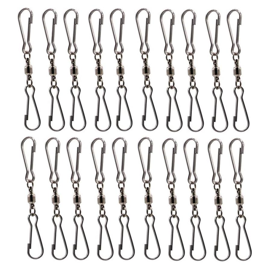Ganchos Giratorios de Doble Clip LGEGE 20PCS Acero Inoxidable