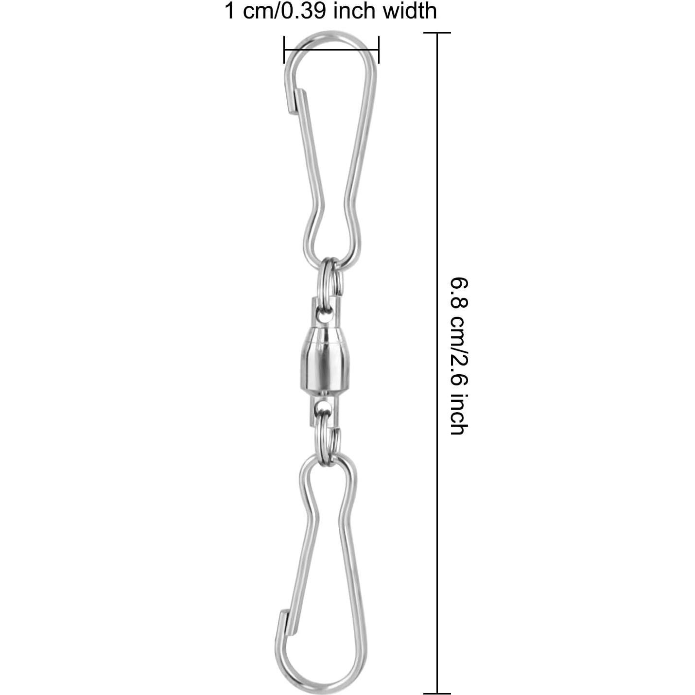 KUUQA Paquete de 12 Ganchos Giratorios Duales 18 cm