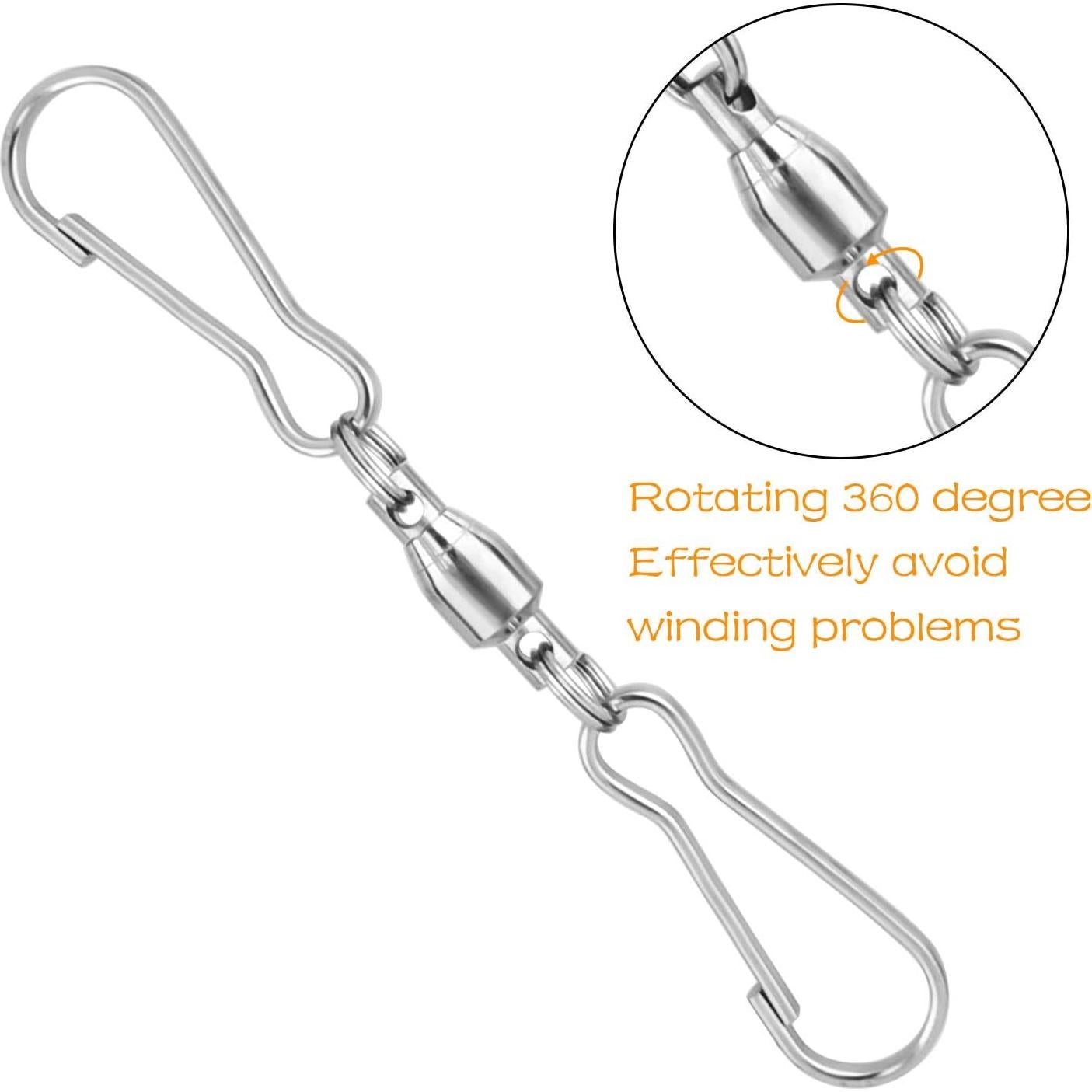 KUUQA Paquete de 12 Ganchos Giratorios Duales 18 cm