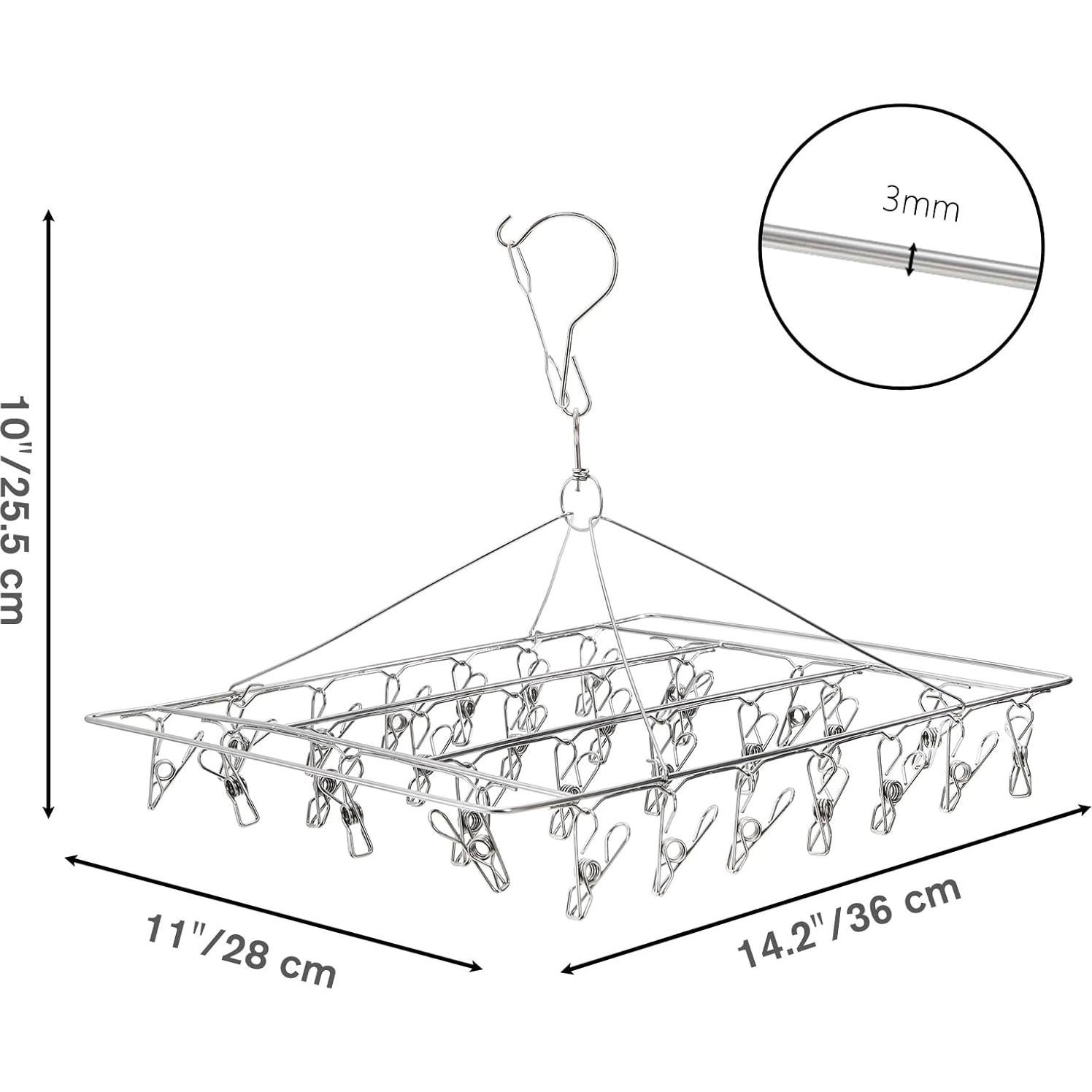 Ganchos de Secado Tosnail 4 Piezas Acero Inoxidable 30 Clips