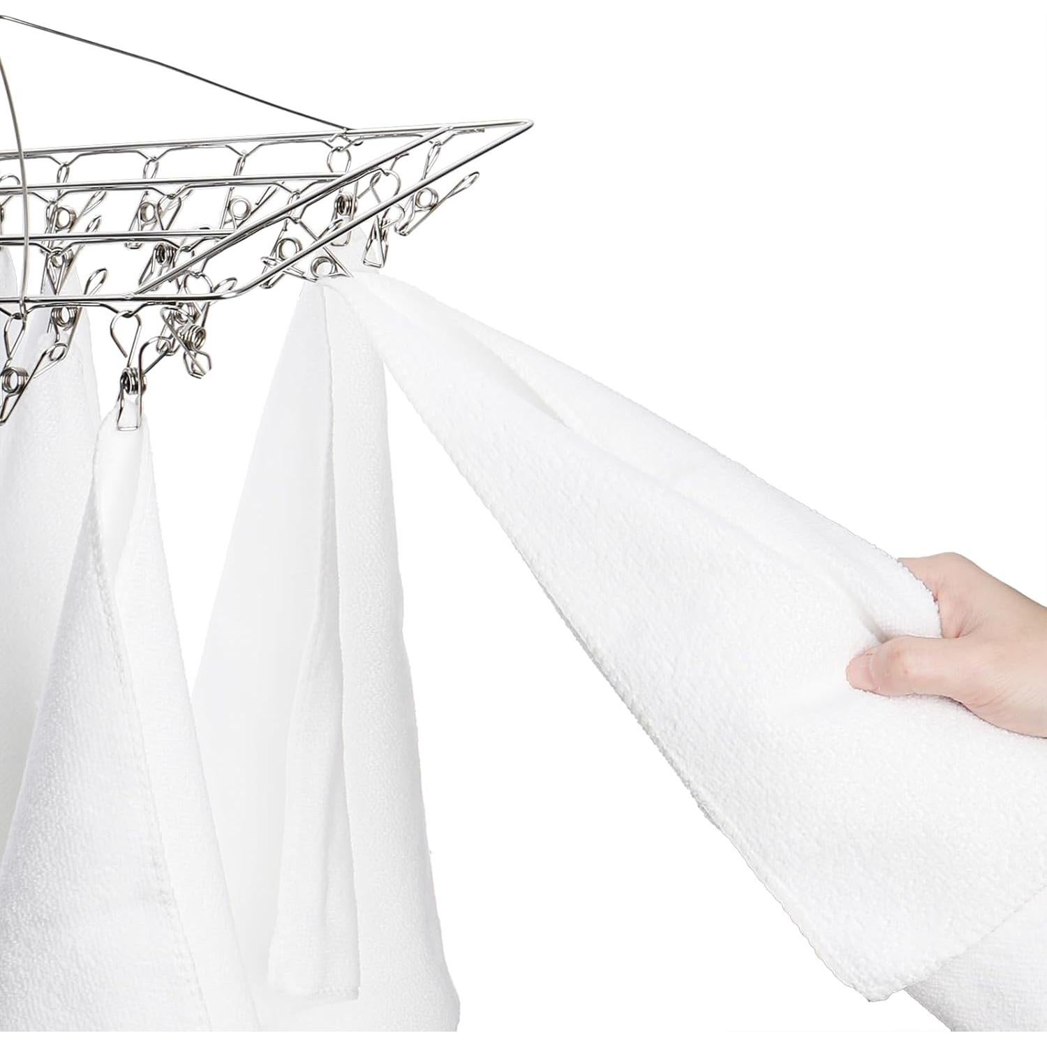 Ganchos de Secado Tosnail 4 Piezas Acero Inoxidable 30 Clips