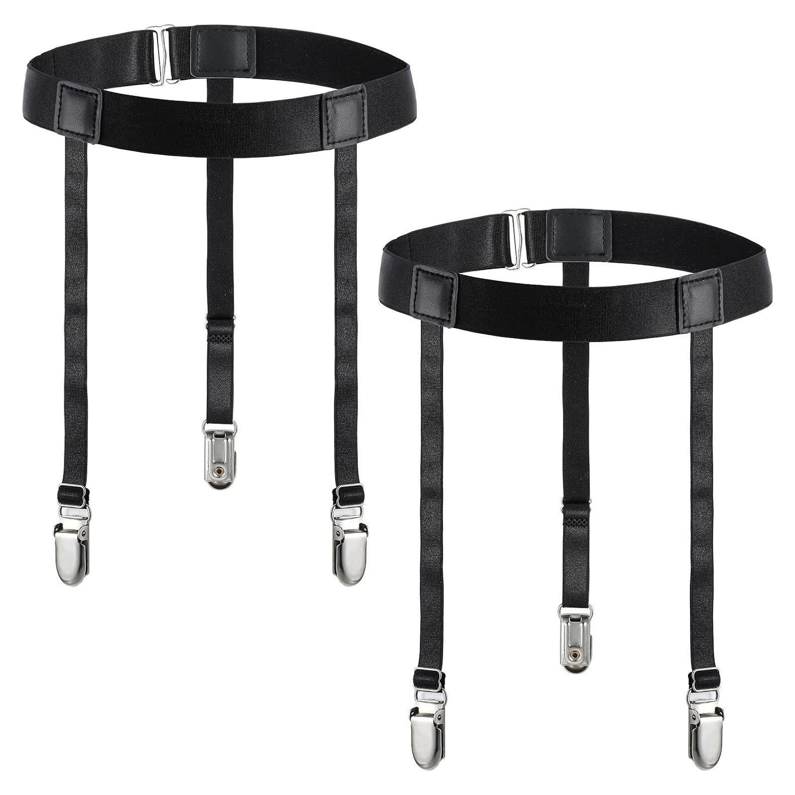 Cinturón de liga ajustable Telooco negro para mujeres 38x2.5cm