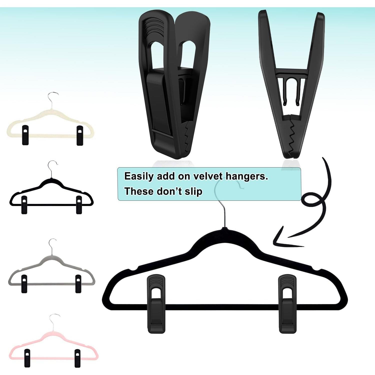 Clips Antideslizantes para Perchas de Terciopelo TOFIIGREM - 20 Pcs