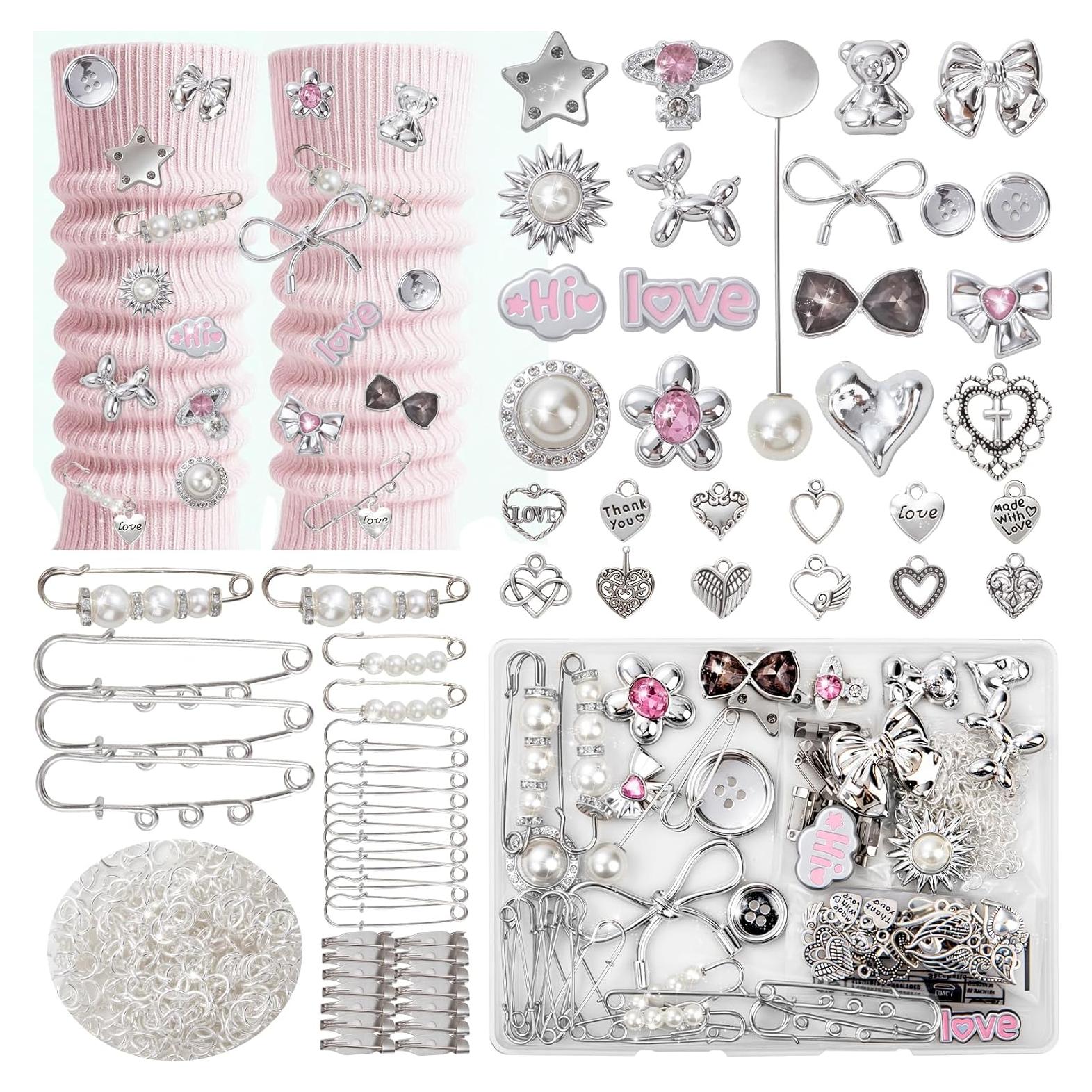 Kit de Encantos Plateados Noledome para Calcetines DIY - 15+ Piezas