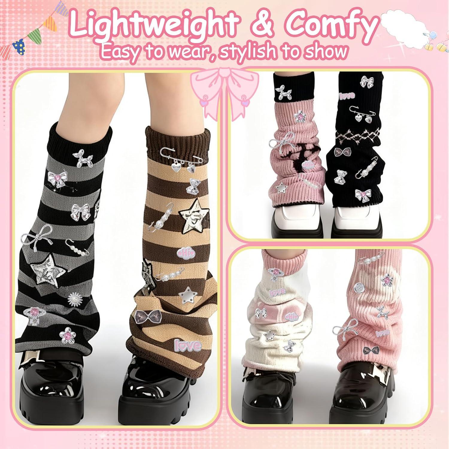 Kit de Encantos Plateados Noledome para Calcetines DIY - 15+ Piezas