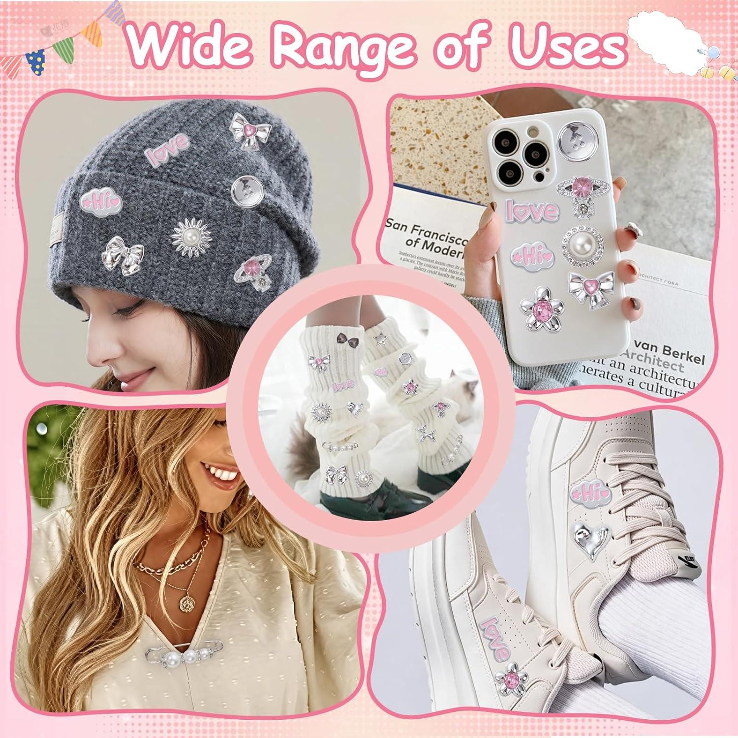 Kit de Encantos Plateados Noledome para Calcetines DIY - 15+ Piezas