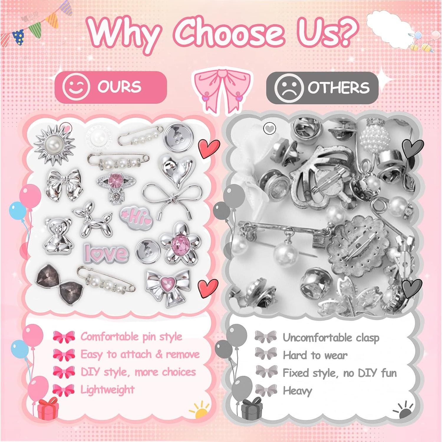 Kit de Encantos Plateados Noledome para Calcetines DIY - 15+ Piezas