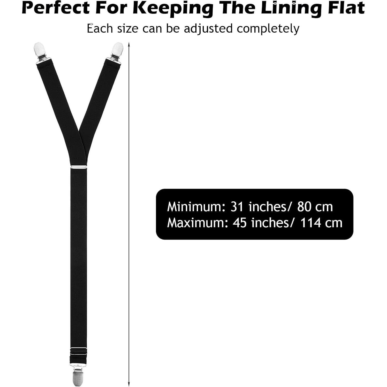 Tirantes Ajustables de Camisa WLLHYF Antideslizantes Negro