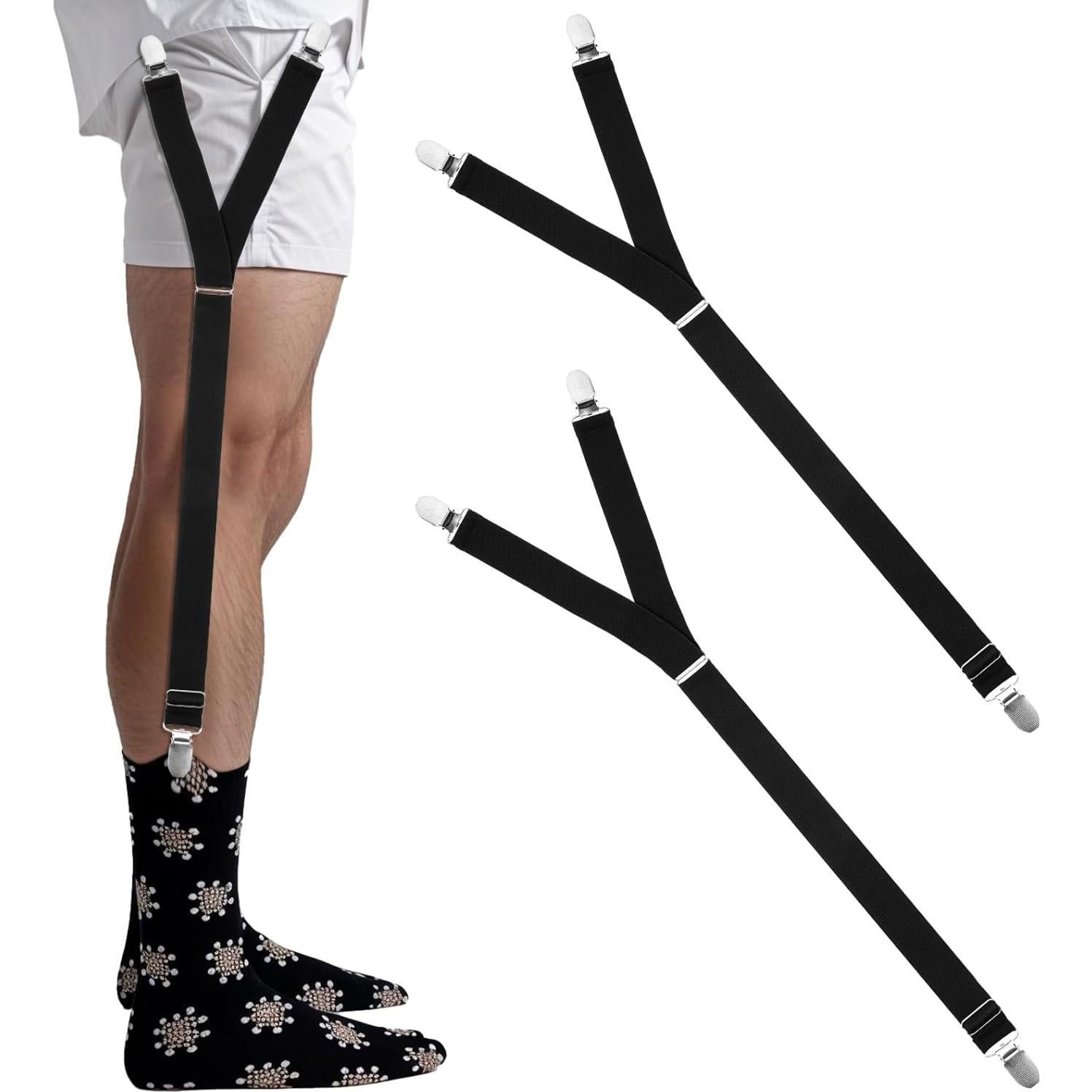 Tirantes Ajustables de Camisa WLLHYF Antideslizantes Negro