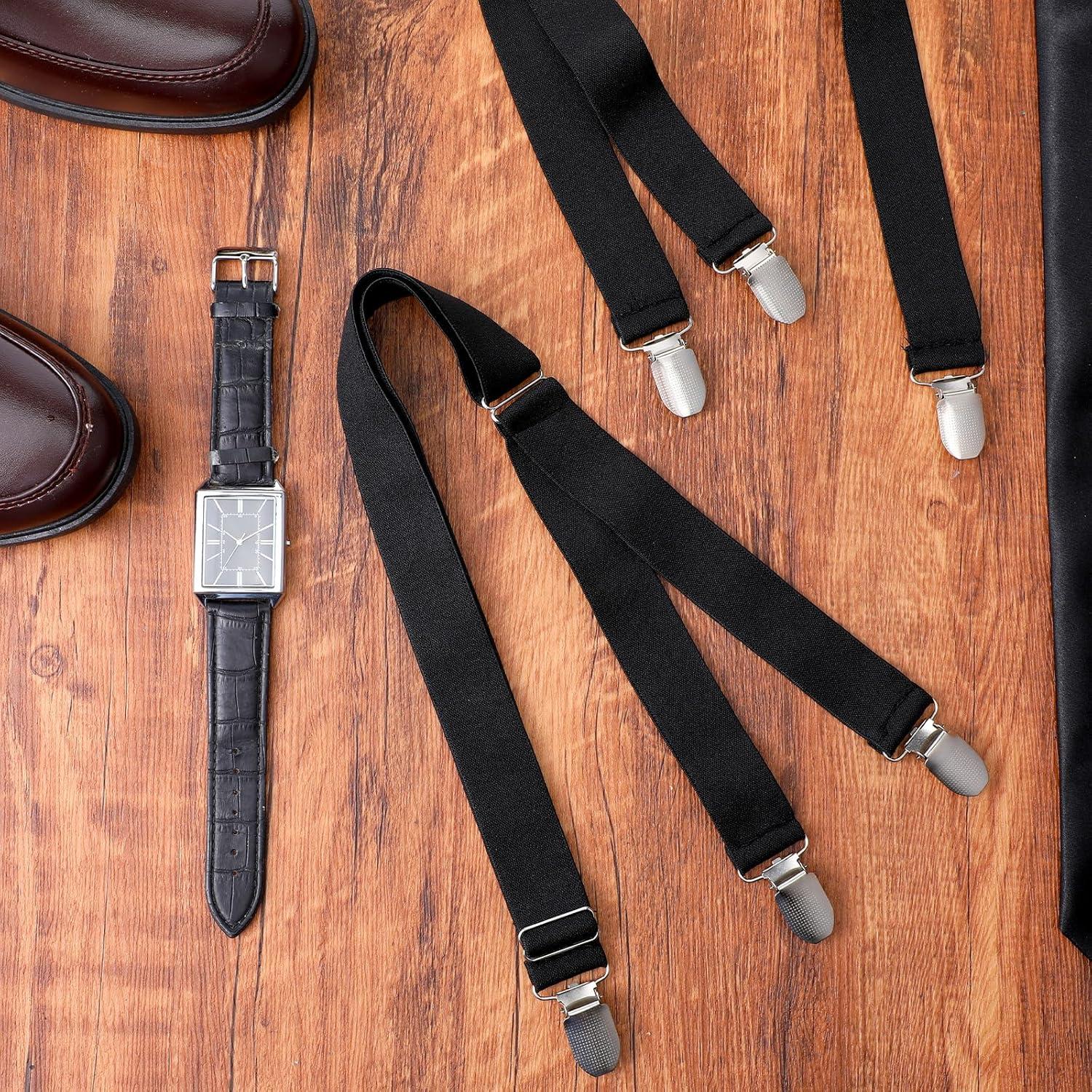 Tirantes Ajustables de Camisa WLLHYF Antideslizantes Negro