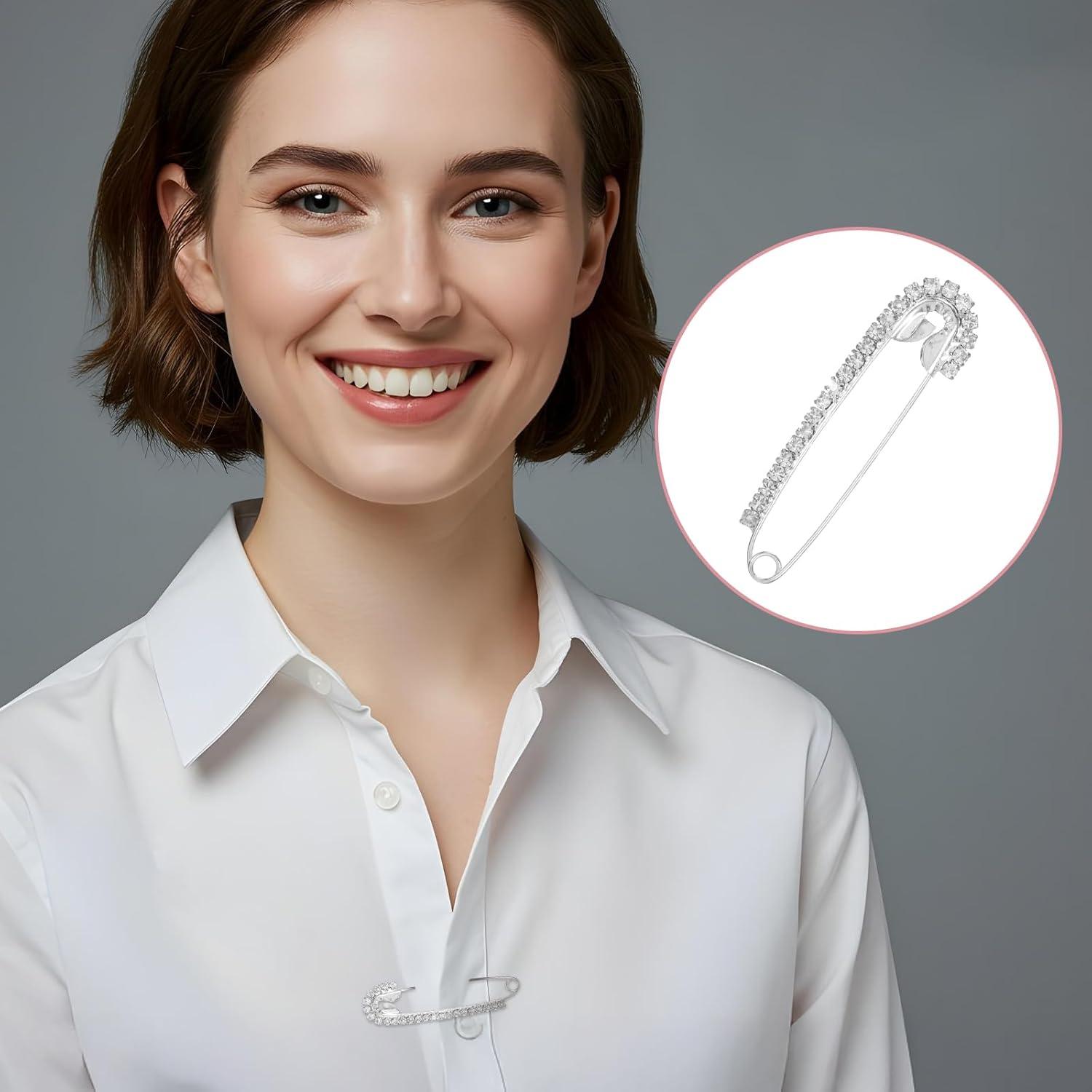 Alfileres de Seguridad con Strass WJIAAA - 15 Pcs Brillantes